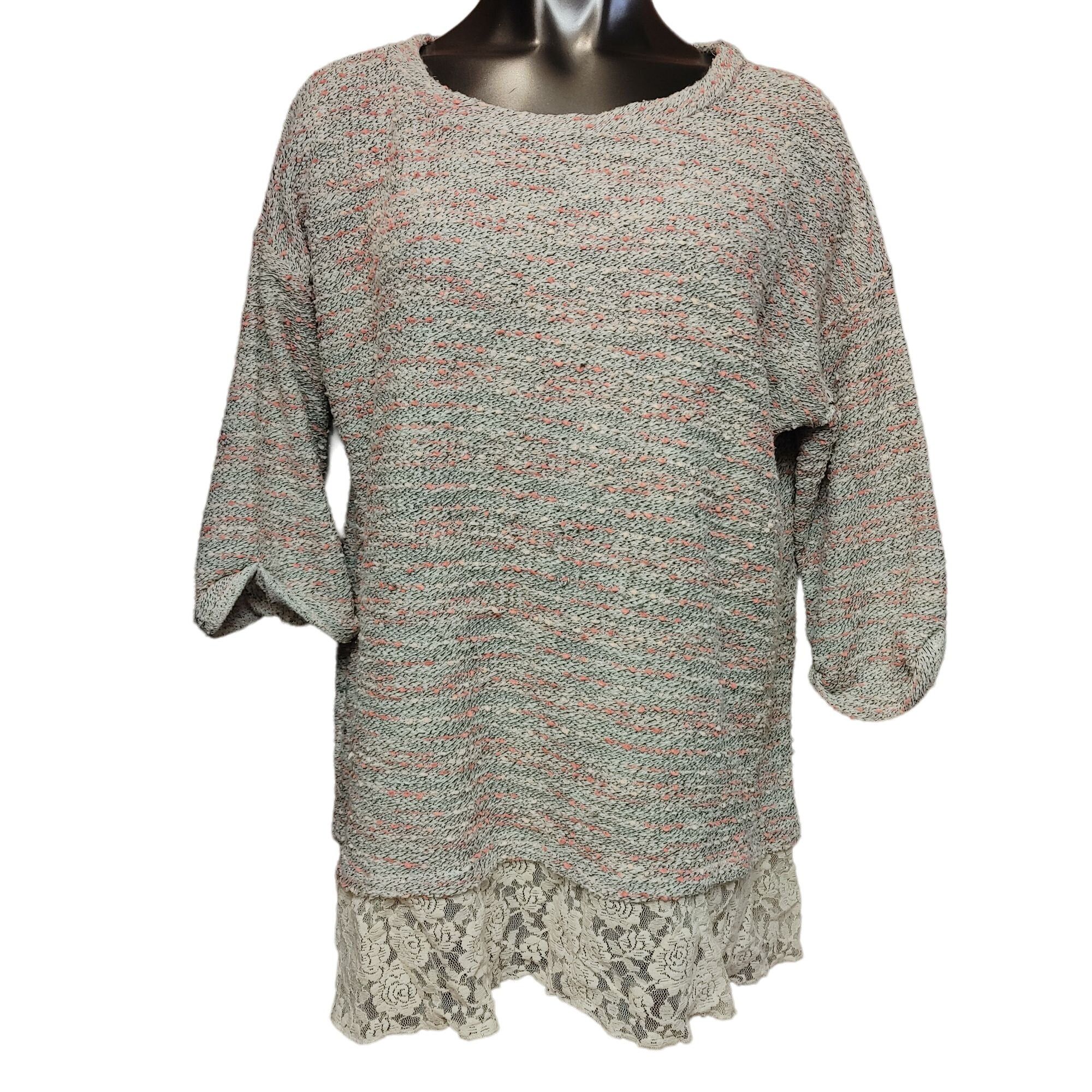 Other Style & Co. Women's Quarter Sleeve Gray Wool Top Large Size L / US 10 / IT 46 - 1 Thumbnail