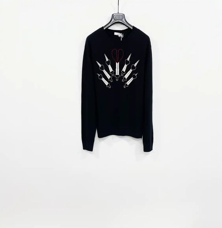 Valentino Valentino Black Wool Men's Pullover Sweater 0089 Size US M / EU 48-50 / 2 - 1 Thumbnail