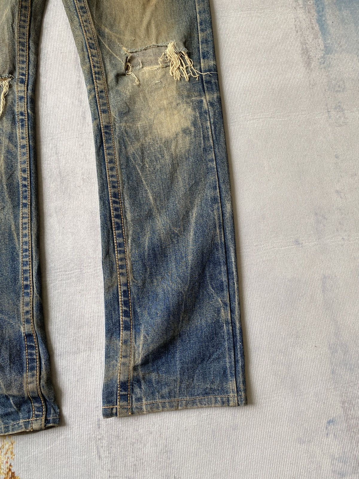 If Six Was Nine Red Pepper Japan Mud Wash Rusty Ed Hardy Design Jeans Size US 33 - 6 Thumbnail