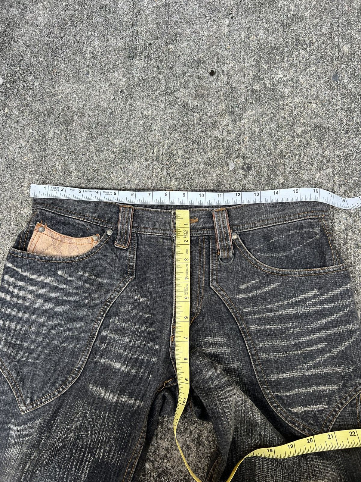 Nicole Club Vintage Nicole Club Faded Black Hybrid Denim Wide Leg Jeans Size US 30 / EU 46 - 3 Thumbnail