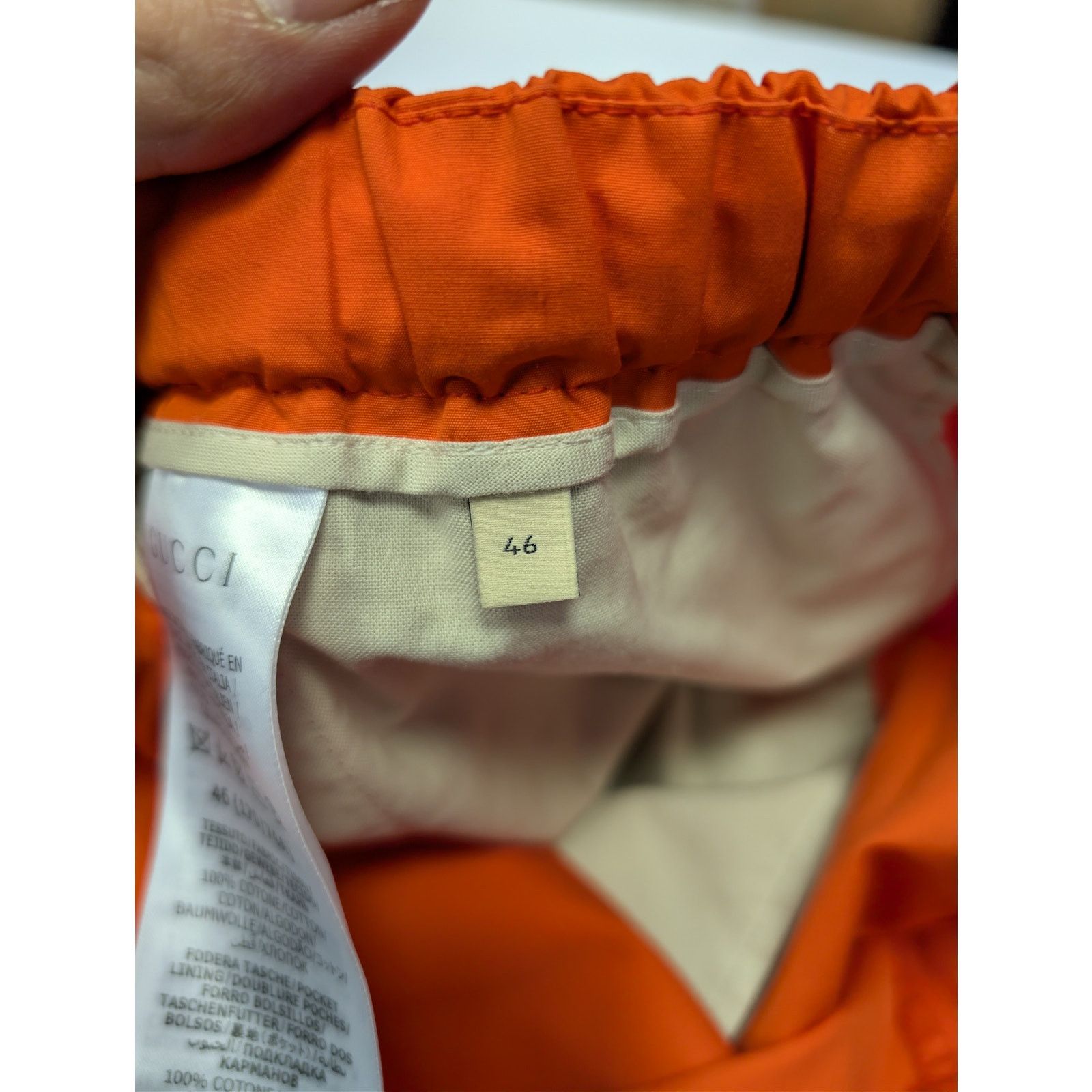 Gucci o1rshd1 Drawstring Nylon Pants Sweatpants trousers in Orange Size US 30 / EU 46 - 15 Thumbnail