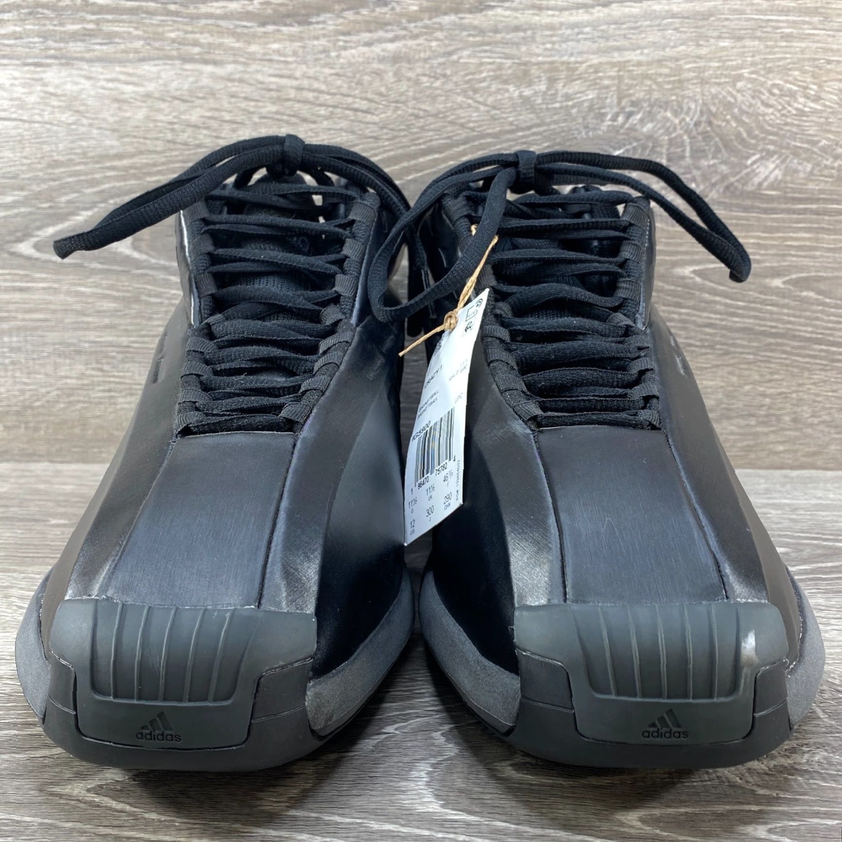 Adidas NEW Adidas Crazy 1 Mens US 12 Triple Black Streetwear Basketball Kobe Vtg Retro Size ONE SIZE - 5 Thumbnail