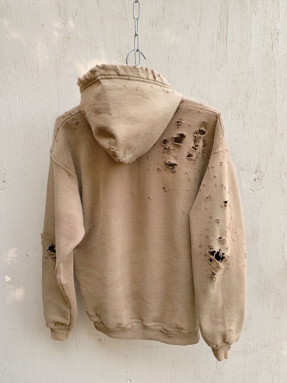 Vintage Thrashed Sun Faded BOXY Blank Zip Hoodie Distressed GRUNGE Size US M / EU 48-50 / 2 - 4 Thumbnail