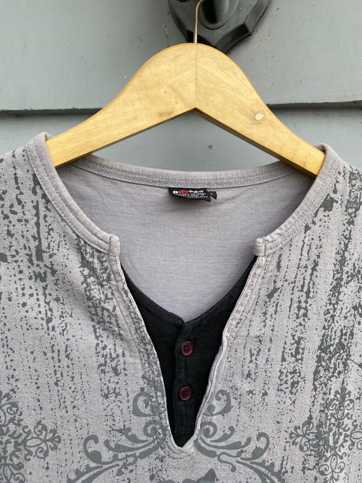 If Six Was Nine BADGER Y2K Grunge Graphic Long Sleeve Distressed Print Tee Size US L / EU 52-54 / 3 - 3 Thumbnail