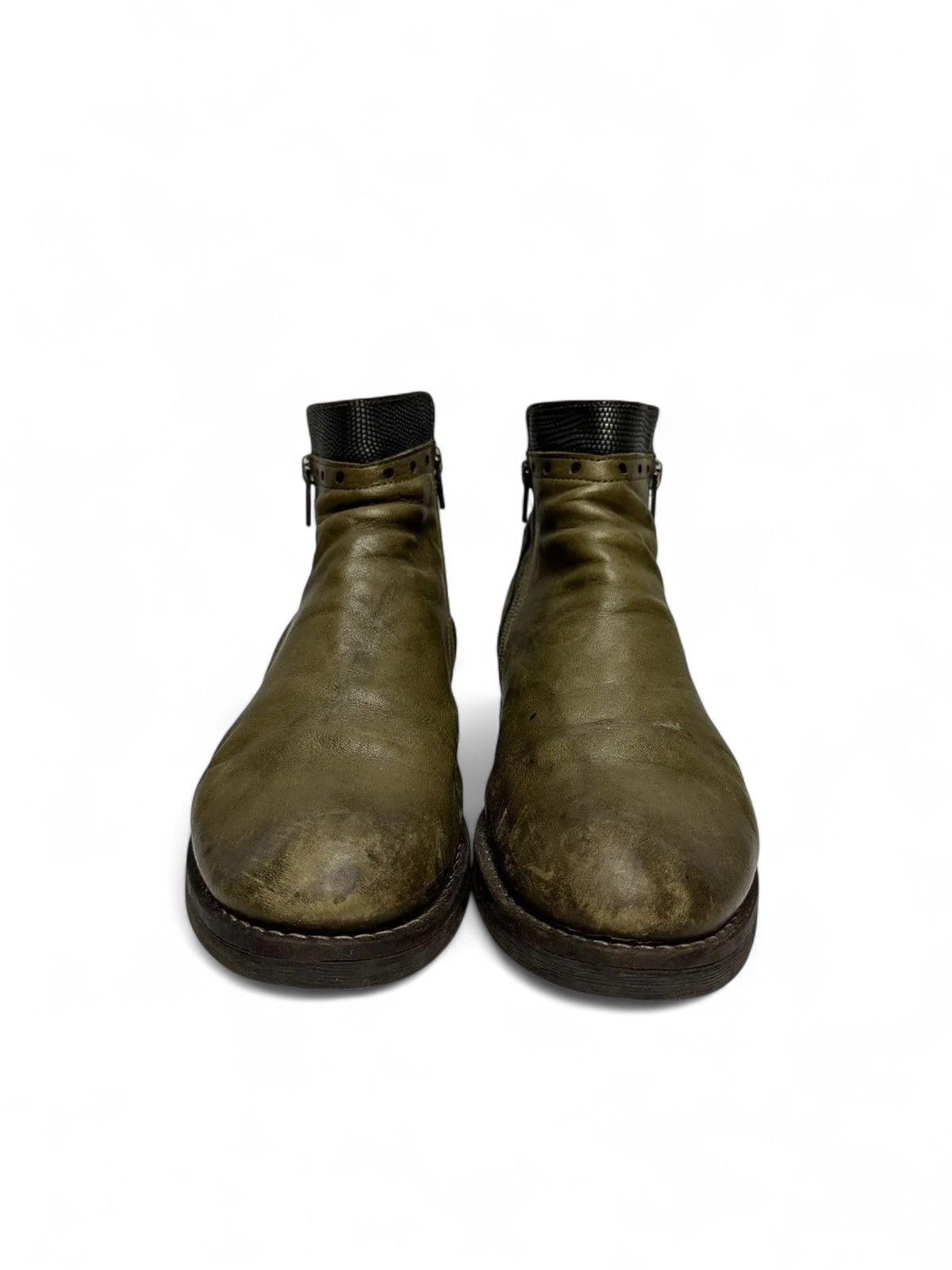 A.S.98 Vintage Casta Green Leather Boots Rare Y2K Style Size US 9 / IT 39 - 2 Thumbnail