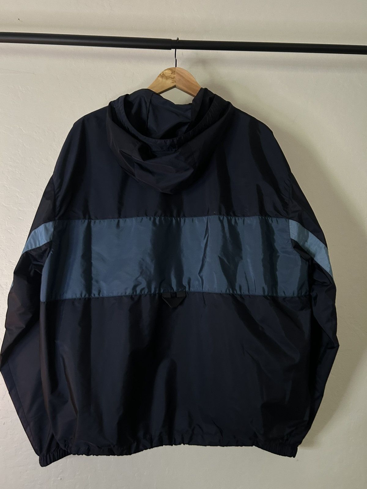 Prada Prada Two Tone Navy/Blue Nylon Zip Up Jacket Size US M / EU 48-50 / 2 - 3 Thumbnail