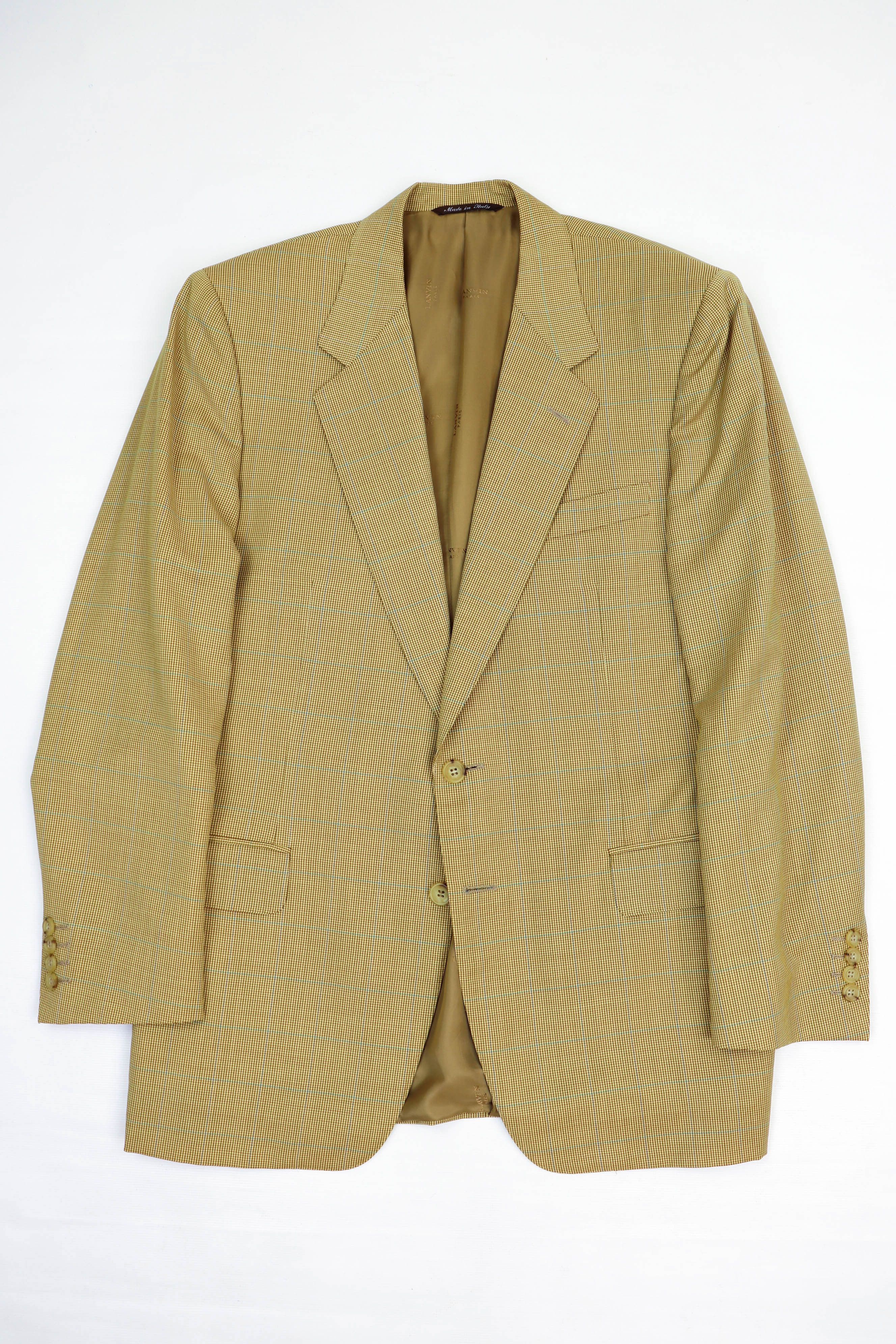 Lanvin Lanvin Paris Vintage Houndstooth Sport Coat Blazer Jacket Size 50R - 1 Thumbnail