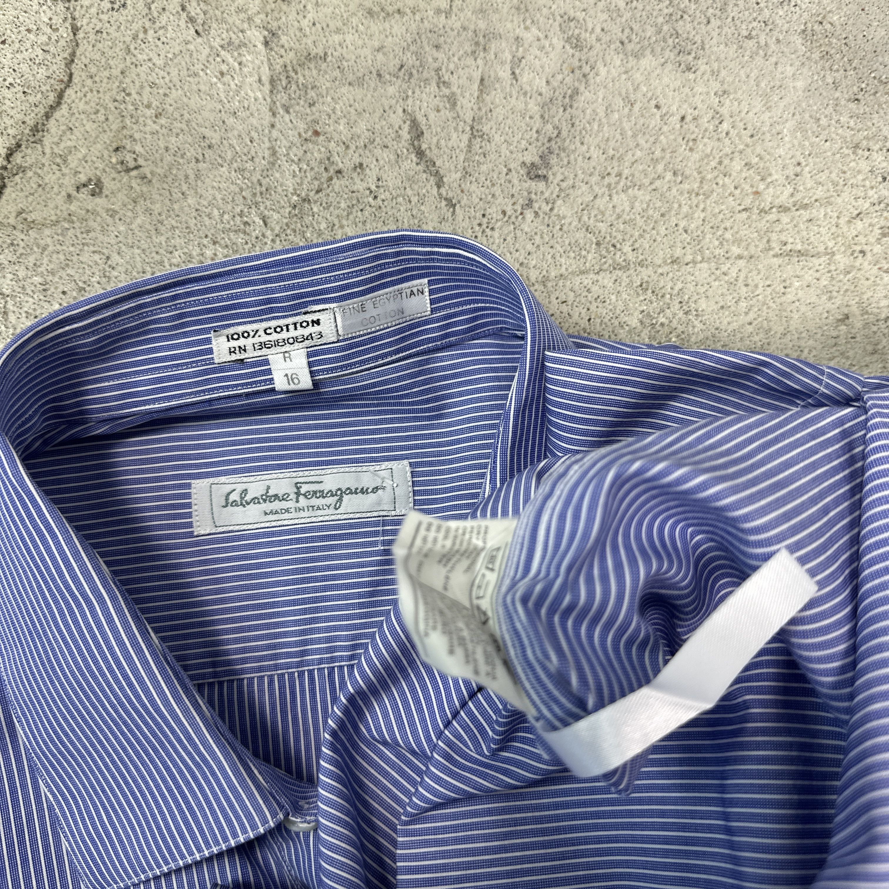 Salvatore Ferragamo Vintage Salvatore Ferragamo Shirt with Cufflinks Shirt Y2K Size US L / EU 52-54 / 3 - 5 Thumbnail