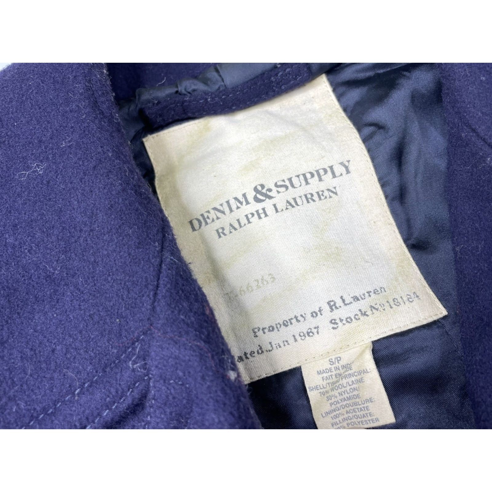 Ralph Lauren Ralph Lauren Denim & Supply Wool Peacoat Jacket Mens Small Navy Blue Wool Navy Peacoat Jacket Mens S Blue Size US S / EU 44-46 / 1 - 2 Thumbnail