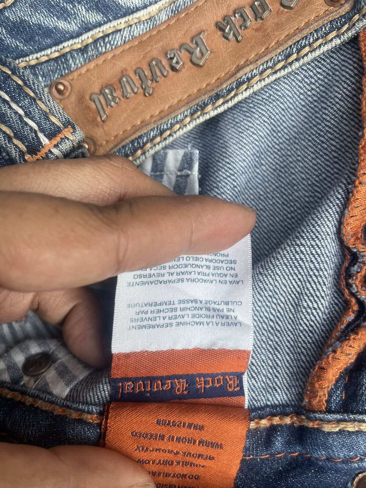 Rock Revival Rock Revival Debbie Straight Distresed Denim Size US 34 / EU 50 - 19 Thumbnail