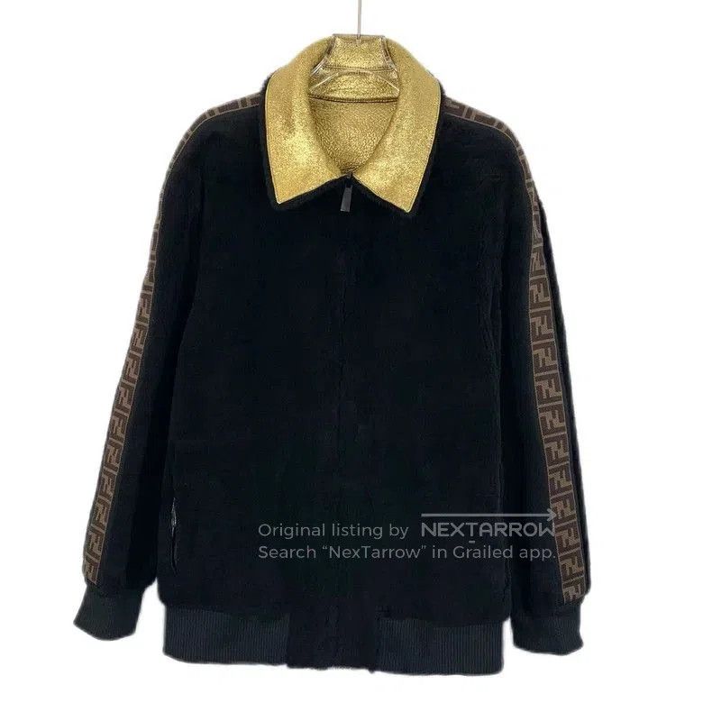 Fendi Fendi Logo Reversible Lapel Zip Jacket Outerwear. Size US S / EU 44-46 / 1 - 1 Thumbnail