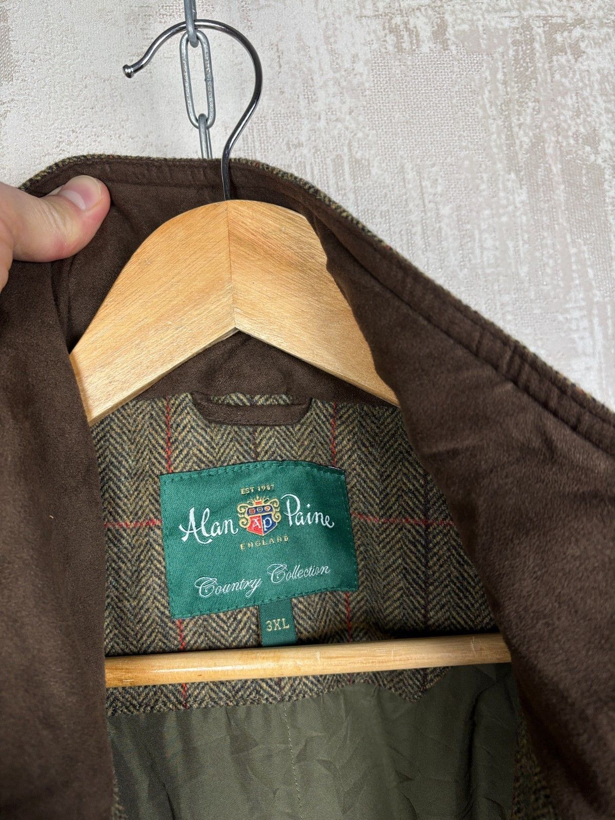 Alan Paine Alan Paine 3XL Country Collection Check Wool Field Coat Size US XXL / EU 58 / 5 - 5 Thumbnail