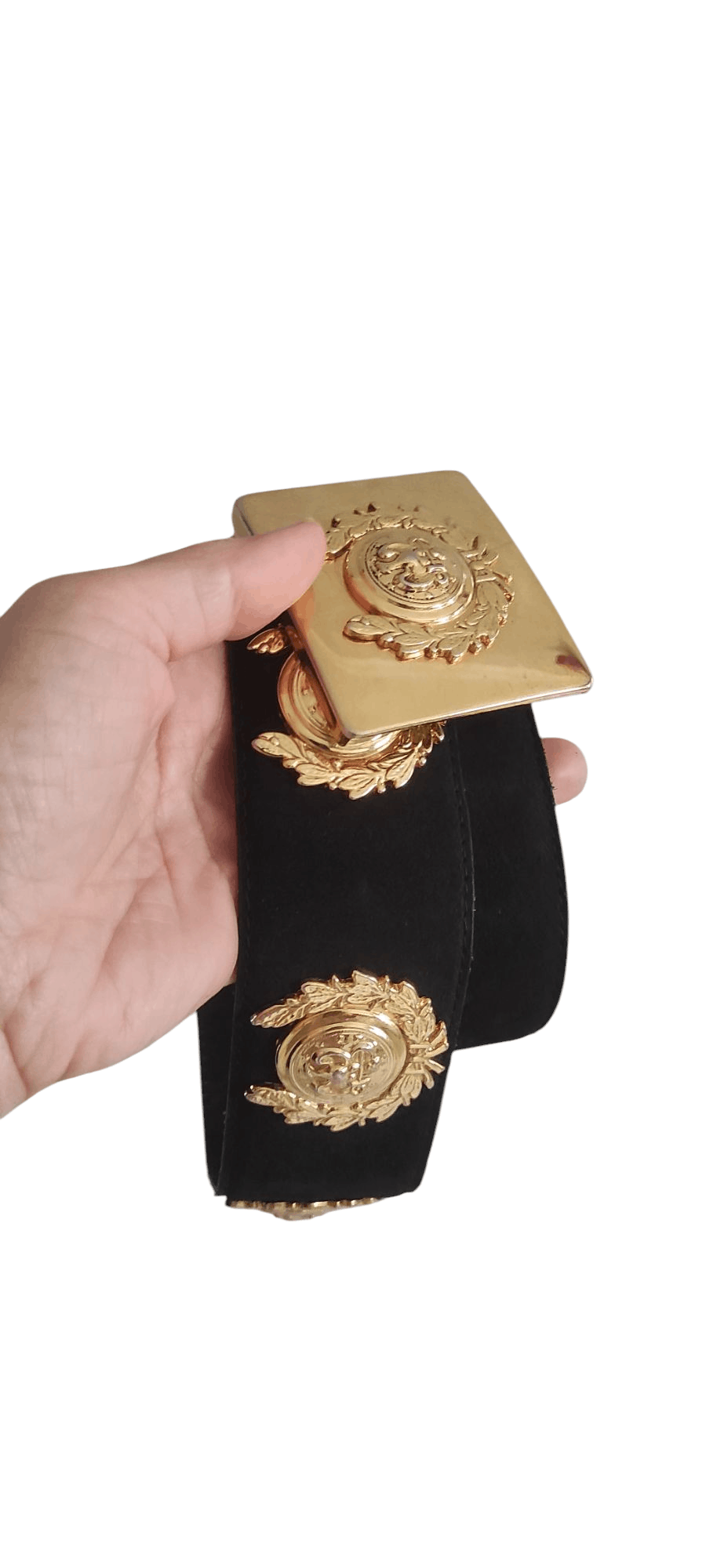 Vintage Stephen Collins Vintage Belt Suede Gold Tone Studded Belt Size ONE SIZE - 4 Thumbnail