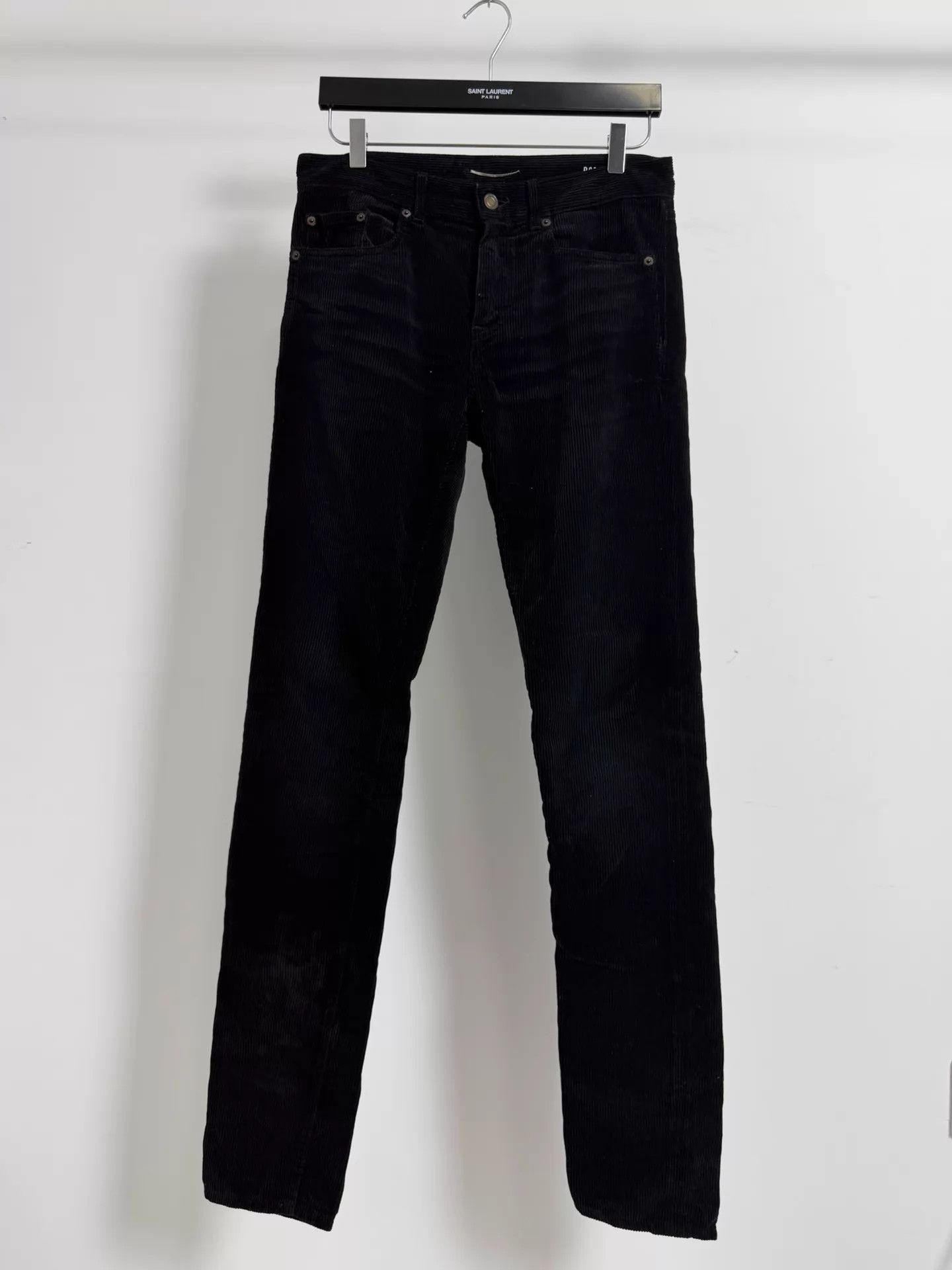 Saint Laurent Paris SLP15FW D02 Black Cord Cat Whisker Wash Jeans Size US 28 / EU 44 - 1 Thumbnail