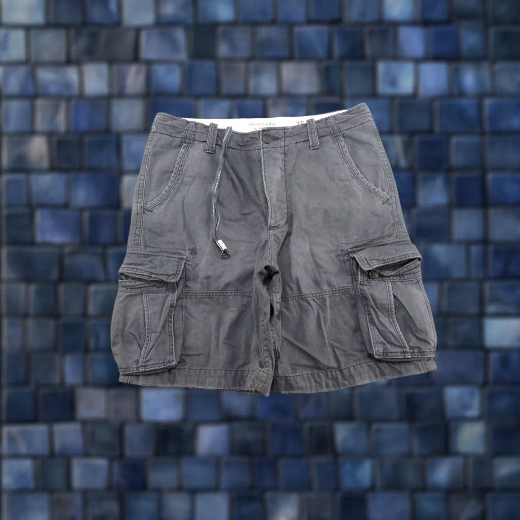 Vintage VTG Aeropostale Baggy Heavy Cargo Shorts Mens Size 36 Drawstring Gray 90s Pockets Cargo Shorts Mens Size US 36 / EU 52 - 1 Thumbnail