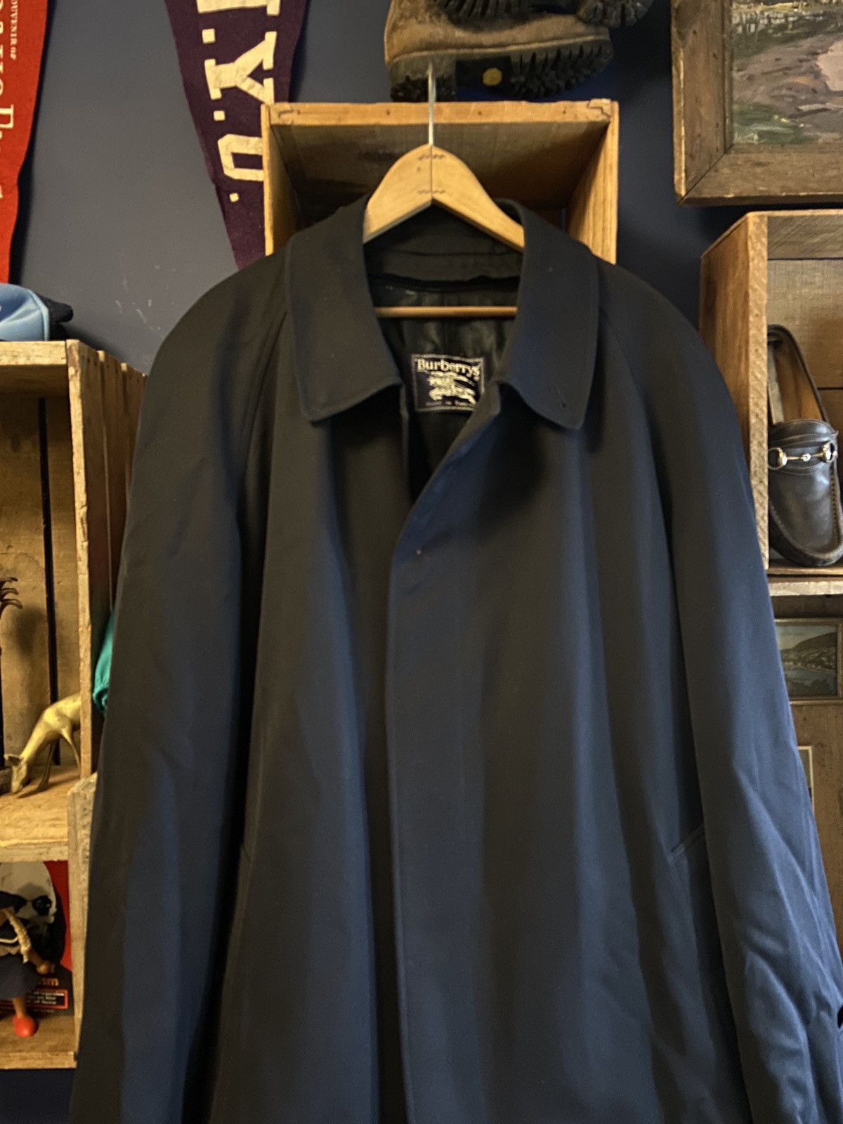 Burberry × Designer × Vintage Vintage 1990s Burberrys Trench Coat Rain Coat Size XL / US 12-14 / IT 48-50 - 2 Thumbnail