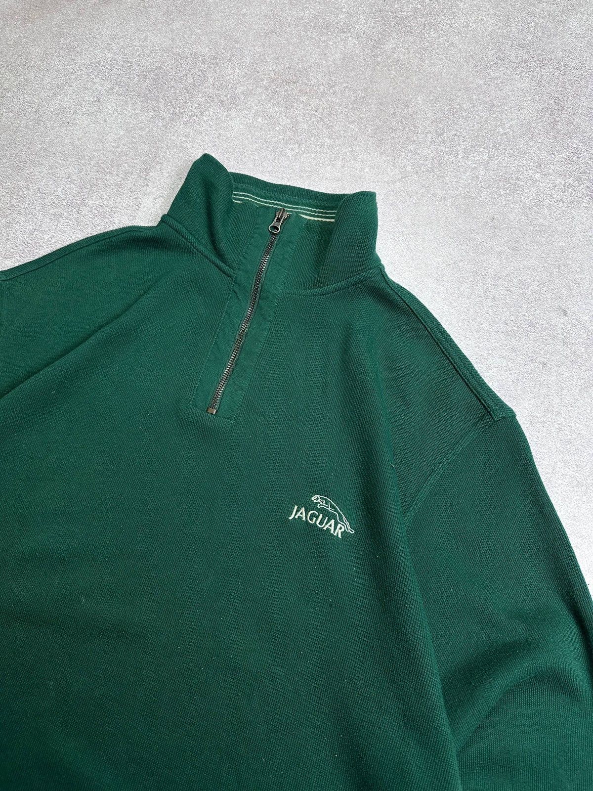 Vintage Vintage 90s Jaguar Quarter Zip Boxy Sweatshirt M Size US M / EU 48-50 / 2 - 3 Thumbnail