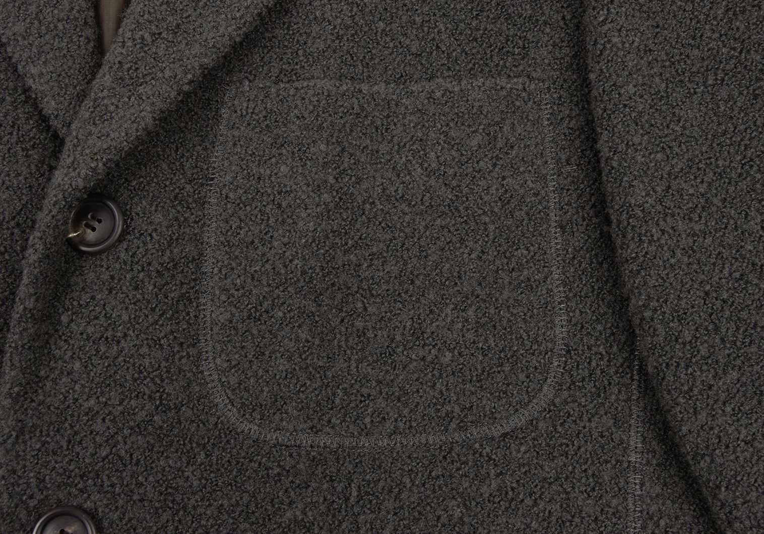 Issey Miyake Wool Blend Pile Knit Jacket in Khaki Gray, Size XL Size US XL / EU 56 / 4 - 6 Thumbnail