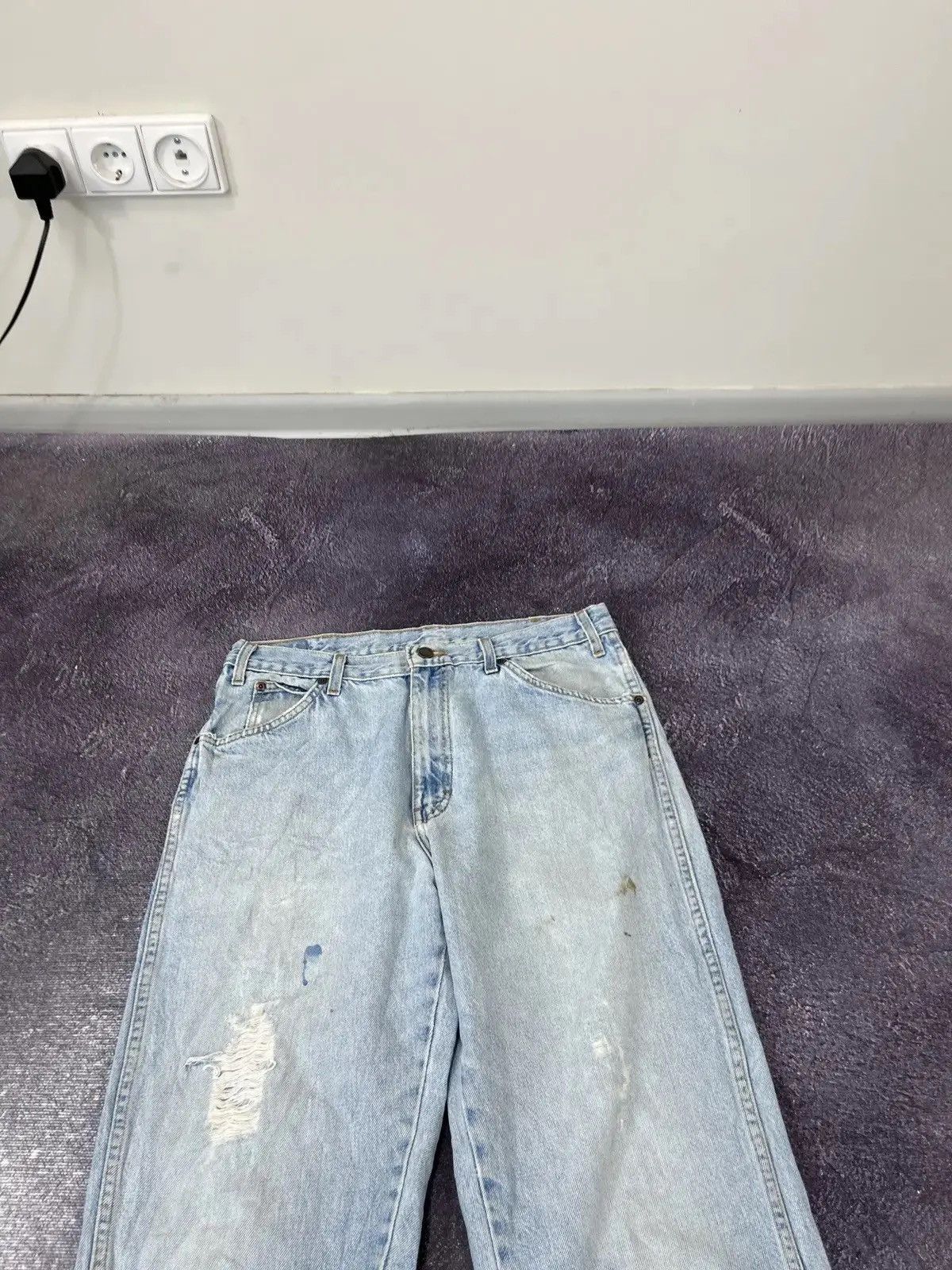 Dickies × Vintage Vintage Dickies Faded Light Blue Hype USA Denim Jeans Size US 34 / EU 50 - 7 Thumbnail