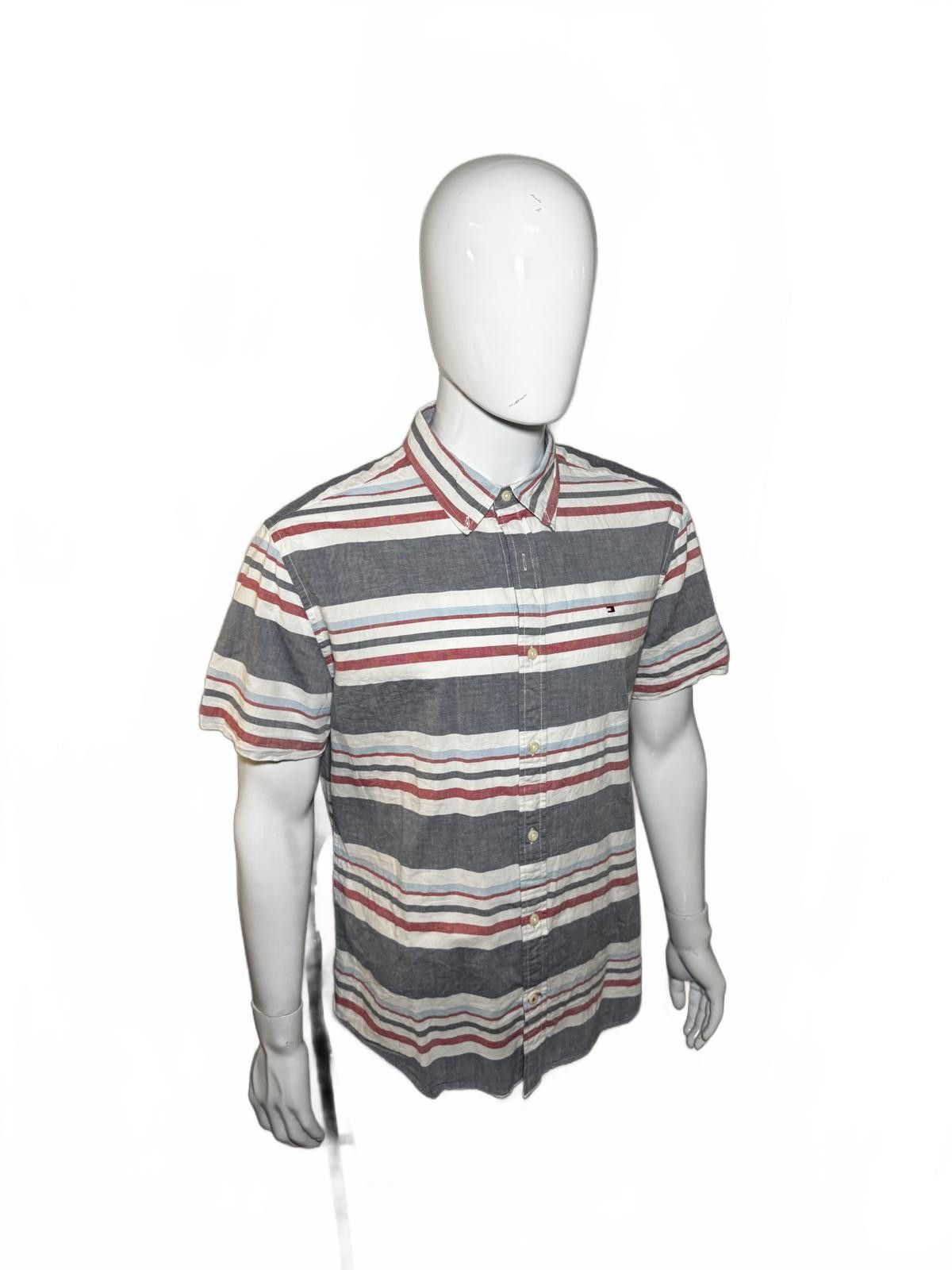Tommy Hilfiger Stylish Striped Short-Sleeve Shirt by Tommy Hilfiger Size US L / EU 52-54 / 3 - 2 Thumbnail