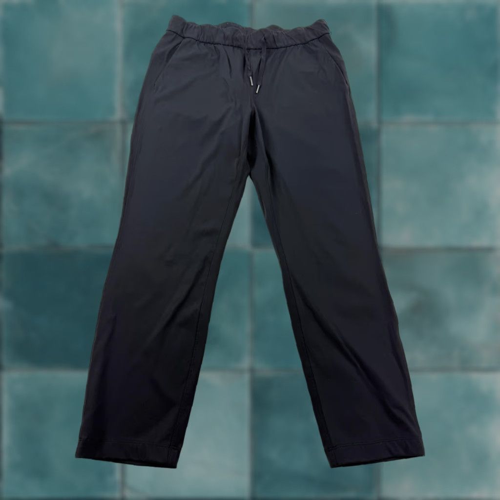 Vintage Crazy Yoga Pants Womens 12 Black Jogger Elastic Waist Pockets Lightweight Size 34" / US 12 / IT 48 - 1 Thumbnail