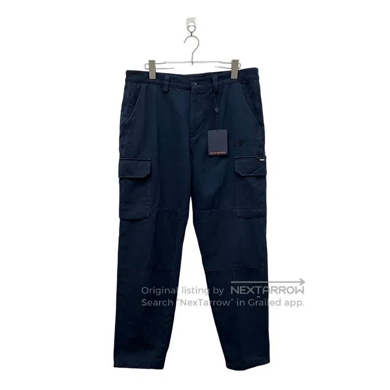 Louis Vuitton Louis Vuitton Pin embroidered navy overalls pants Size US 44 / EU 60 - 1 Thumbnail