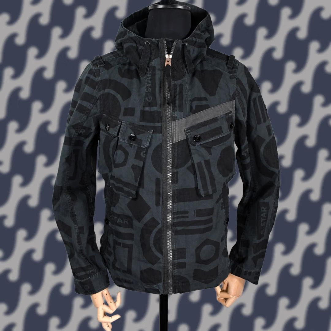 G-Star G-Star RAW UTILITY HDD JACKET M Gray Canvas Hooded Jacket Mens Regular Size M Size US M / EU 48-50 / 2 - 1 Thumbnail
