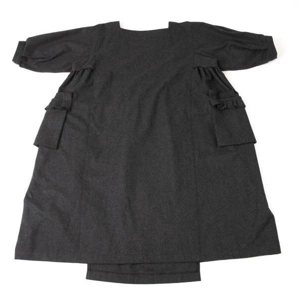 Comme des Garcons Comme des Garcons Dark gray retro flat neck dress with des Size M / US 6-8 / IT 42-44 - 2 Thumbnail