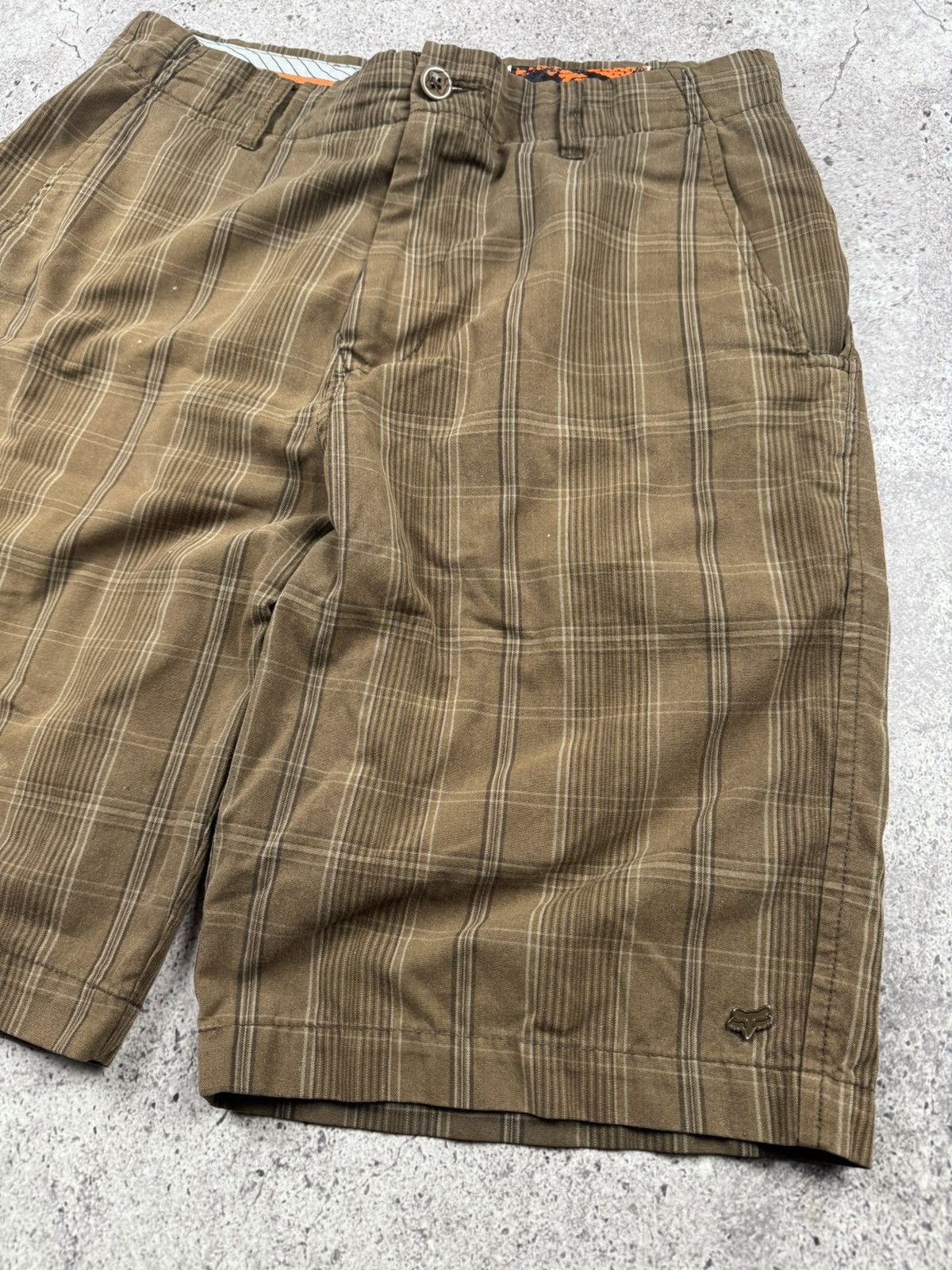 Fox Racing Vintage 00s Y2K Fox Racing Motocross Browm Cargo Shorts Size US 32 / EU 48 - 5 Thumbnail
