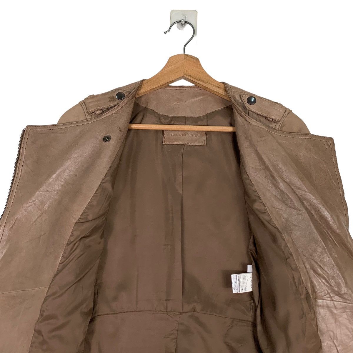 Paul & Joe PAUL & JOE Brown Leather Jacket #0370-C17 Size S / US 4 / IT 40 - 12 Thumbnail