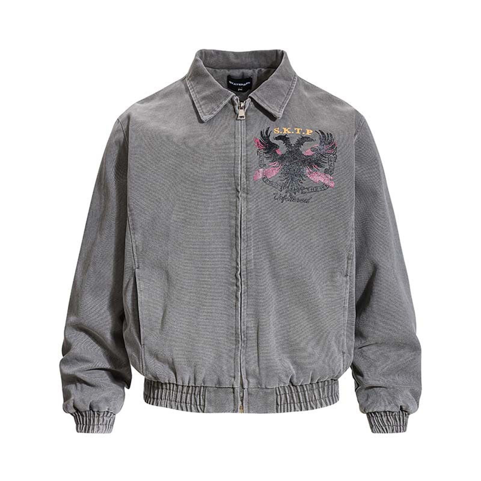 Japanese Brand Graphic Zip-Up Bomber Jackets, Relaxed Fit Size US L / EU 52-54 / 3 - 3 Thumbnail