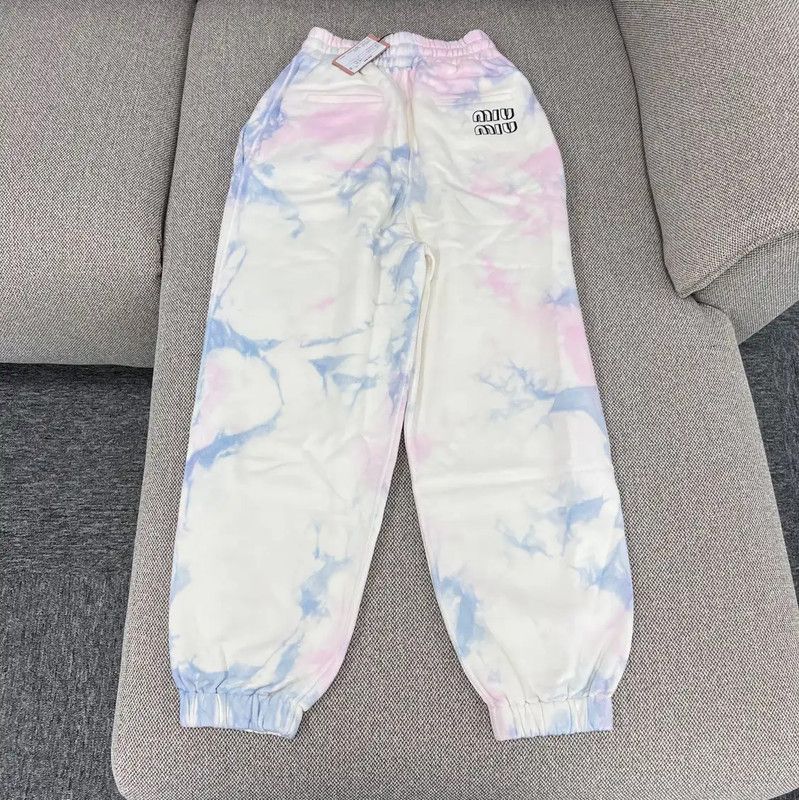 Miu Miu Miu Miu Women's Casual Cotton Pants in White 0089 Size 23" - 1 Thumbnail