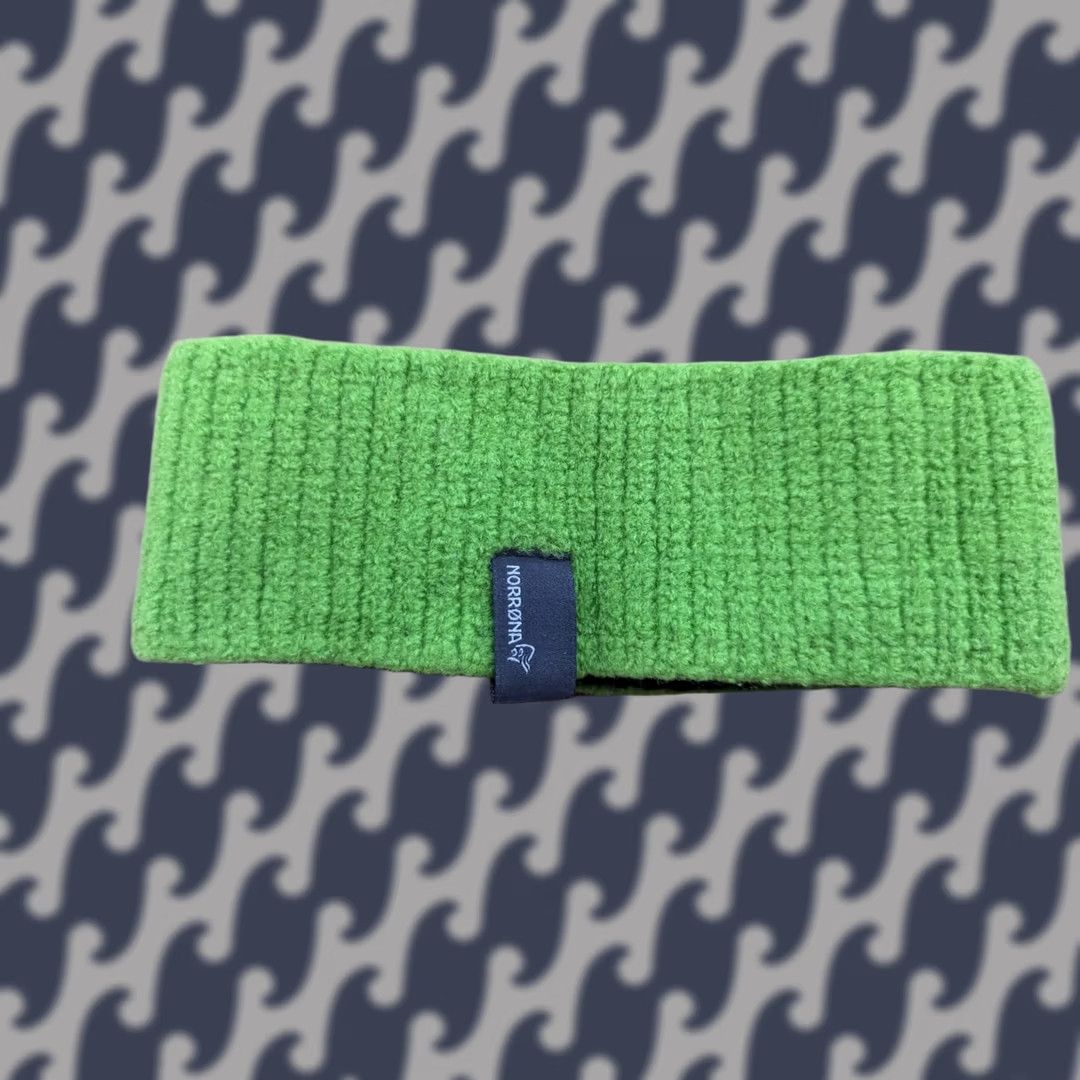 Vintage Norrona /29 Logo 100% Merino Wool Headband S Green Lined Jungle Fever Womens Headband Size ONE SIZE - 1 Thumbnail
