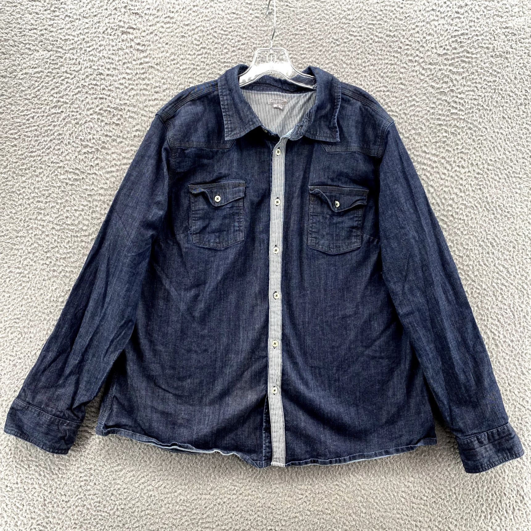 Carhartt VINTAGE Carhartt Denim Railroad Shirt Men's XL Dark Workwear Streetwear Western Y2k 90's Size US XL / EU 56 / 4 - 2 Thumbnail