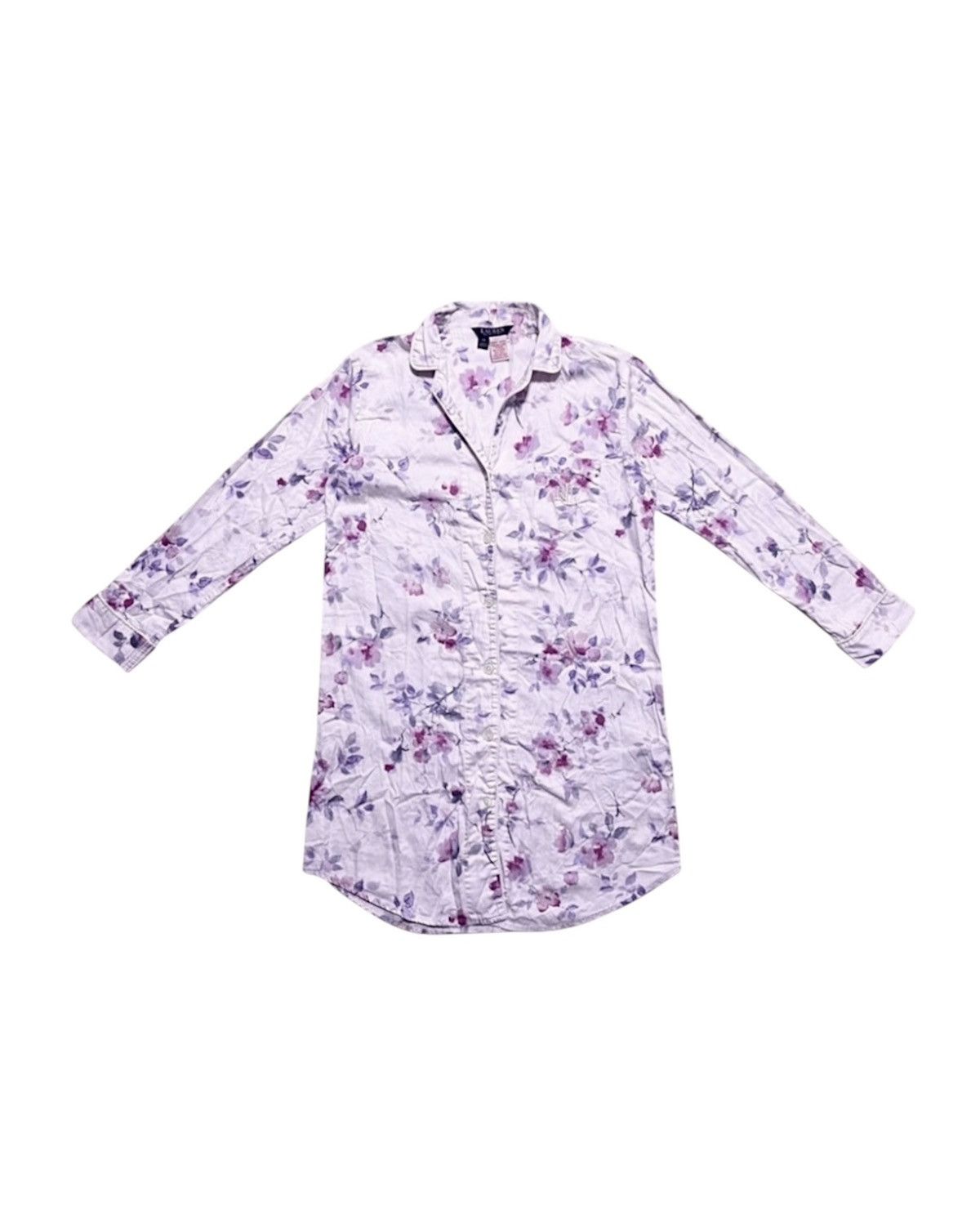 Lauren Ralph Lauren Vintage Ralph Lauren Floral Flower Print Long Shirt Dress Size XS / US 0-2 / IT 36-38 - 1 Thumbnail
