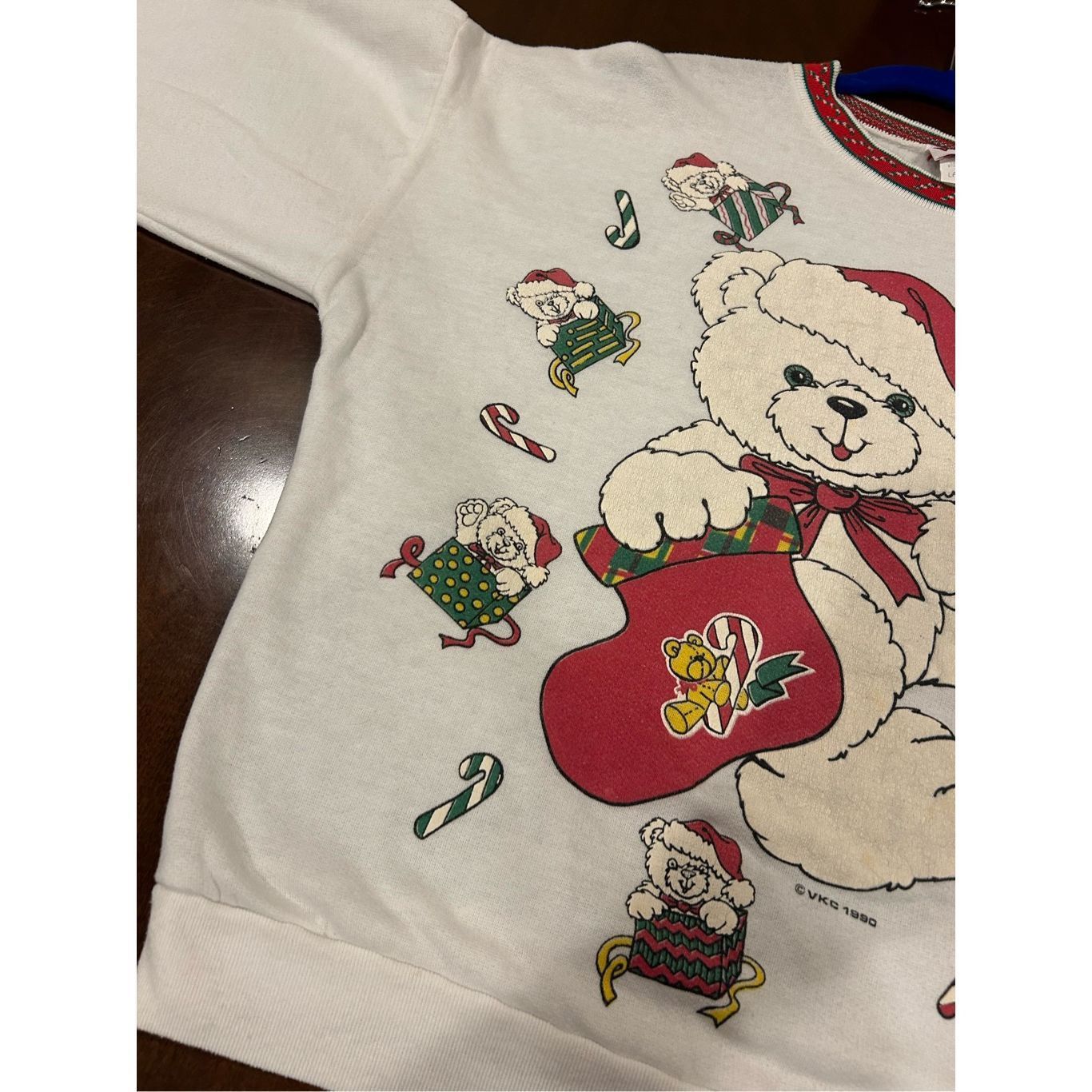 Vintage Women’s L - Vintage 1990s Teddy Bear Christmas Pretty Cute R Size L / US 10 / IT 46 - 7 Thumbnail
