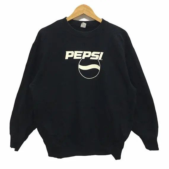Pepsi Vintage 90' PEPSI COLA Beverage Stock Logo Crew Sweatshirt Size L / US 10 / IT 46 - 1 Thumbnail