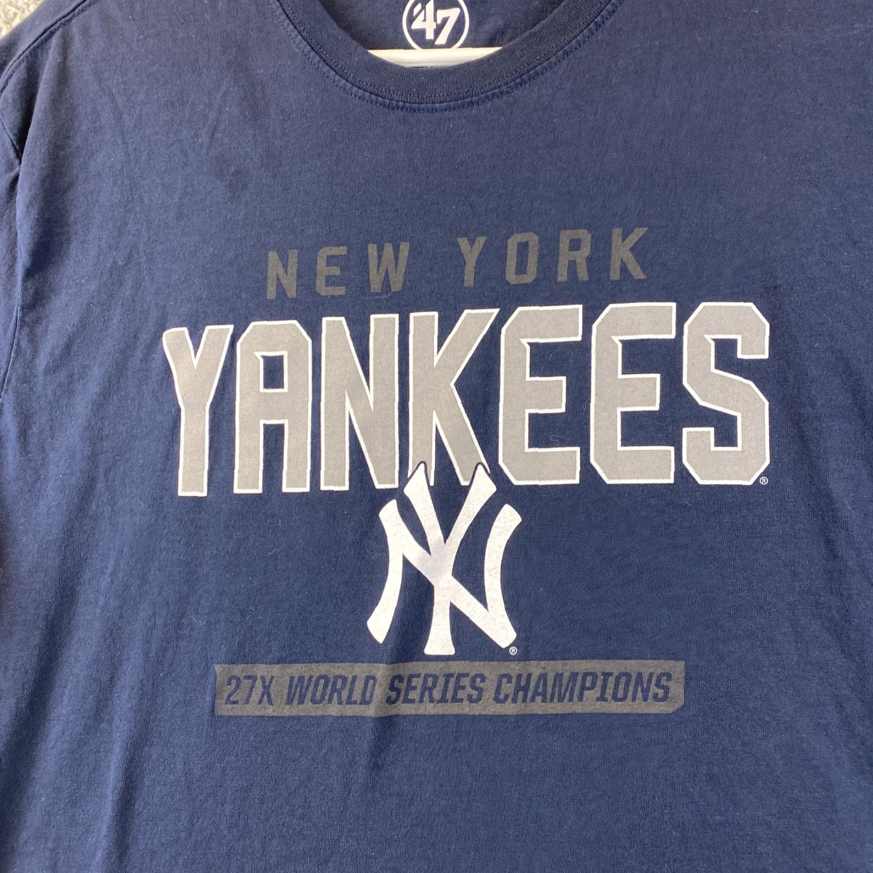 47 New York Yankees NY 2021 Just NY Logo T-Shirt Size L Navy 83-50 Size US L / EU 52-54 / 3 - 2 Thumbnail