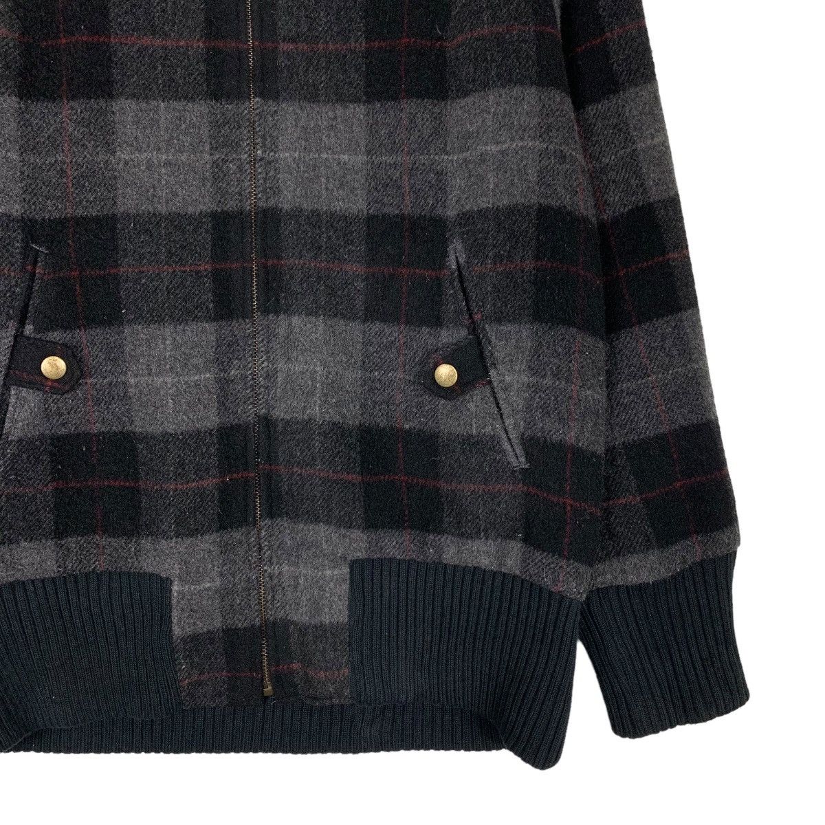Japanese Brand NANHAITU GIGUE Checked Tartan Wool Jacket #0640-C30 Size US M / EU 48-50 / 2 - 6 Thumbnail