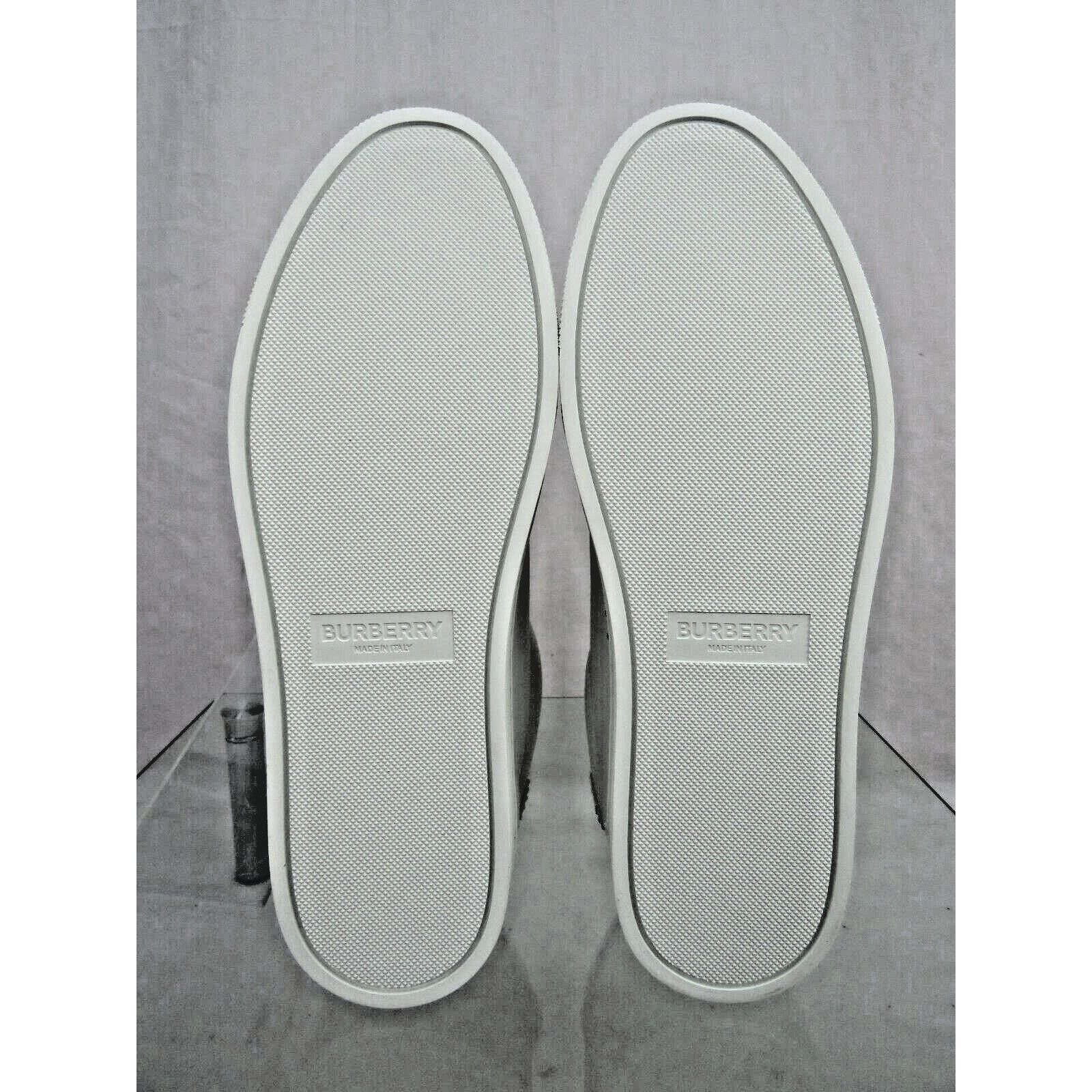 Burberry BURBERRY ROBIN WHITE BLUE CHECK LEATHER LOGO SNEAKERS 11.5 Size US 11.5 / EU 44-45 - 11 Thumbnail
