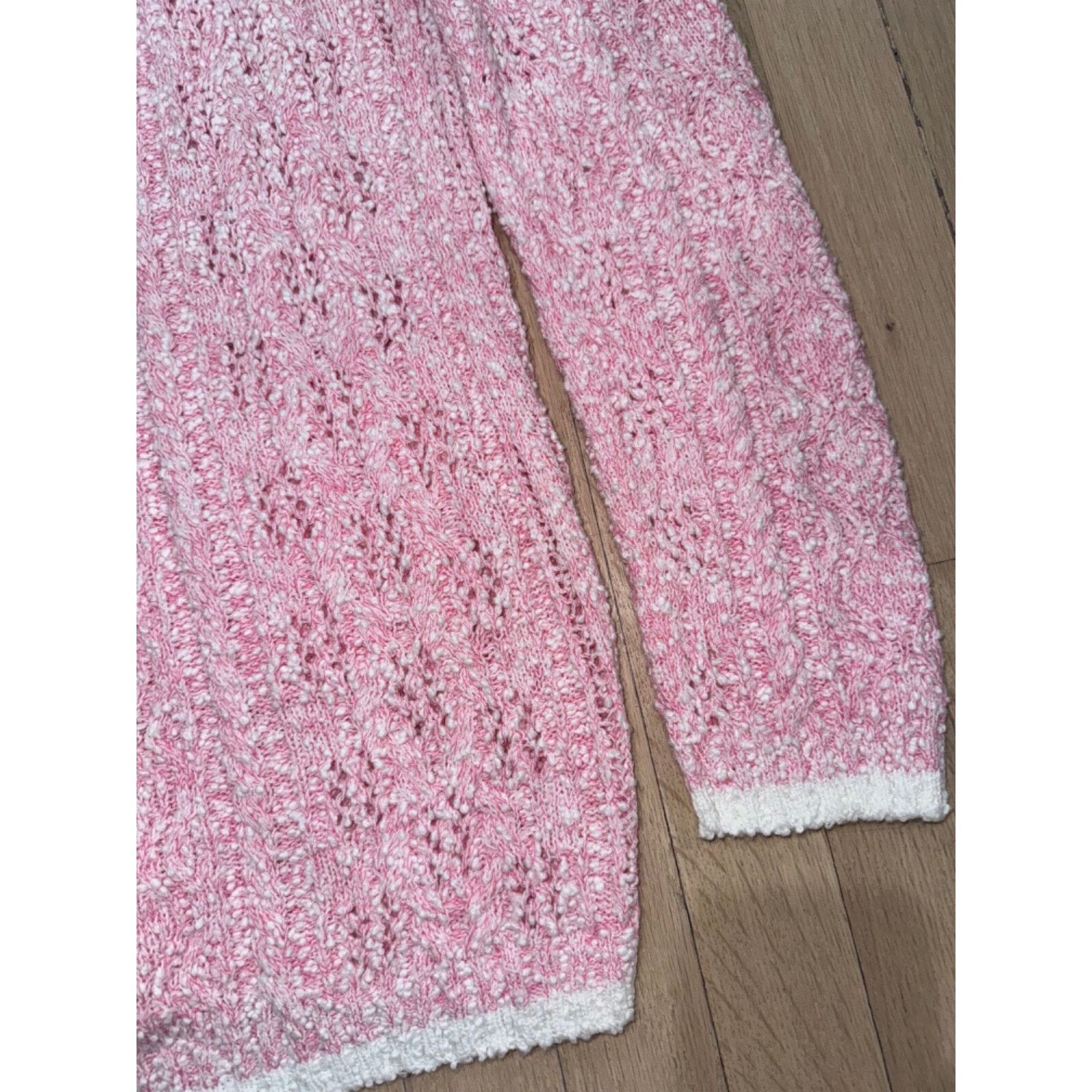 Chanel Chanel 24P Pink White Knit Boucle CC Logo Button Long Size XS / US 0-2 / IT 36-38 - 15 Thumbnail