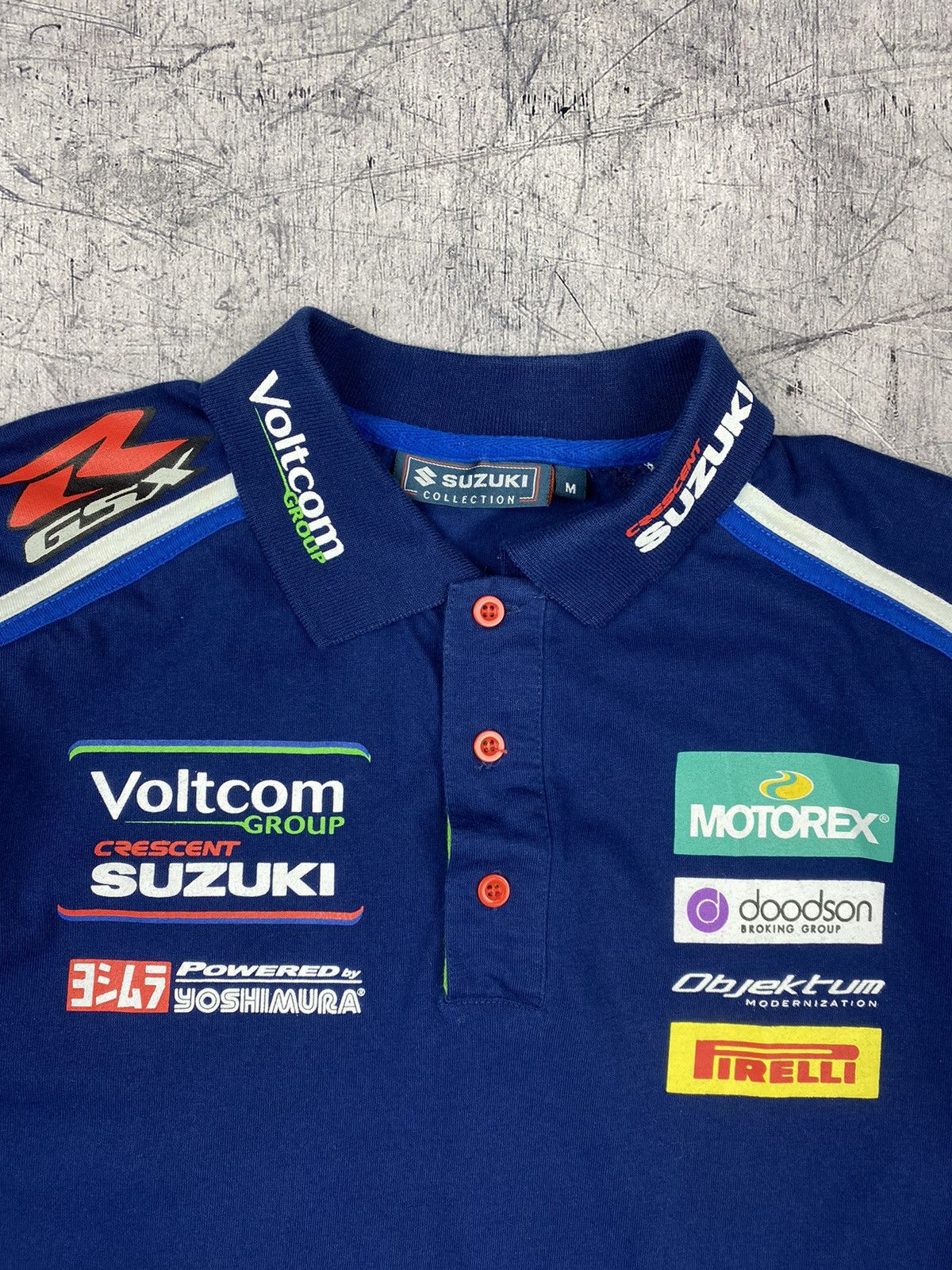 Vintage Vintage Racing Suzuki World Superbike Polo T Shirt Size US M / EU 48-50 / 2 - 5 Thumbnail