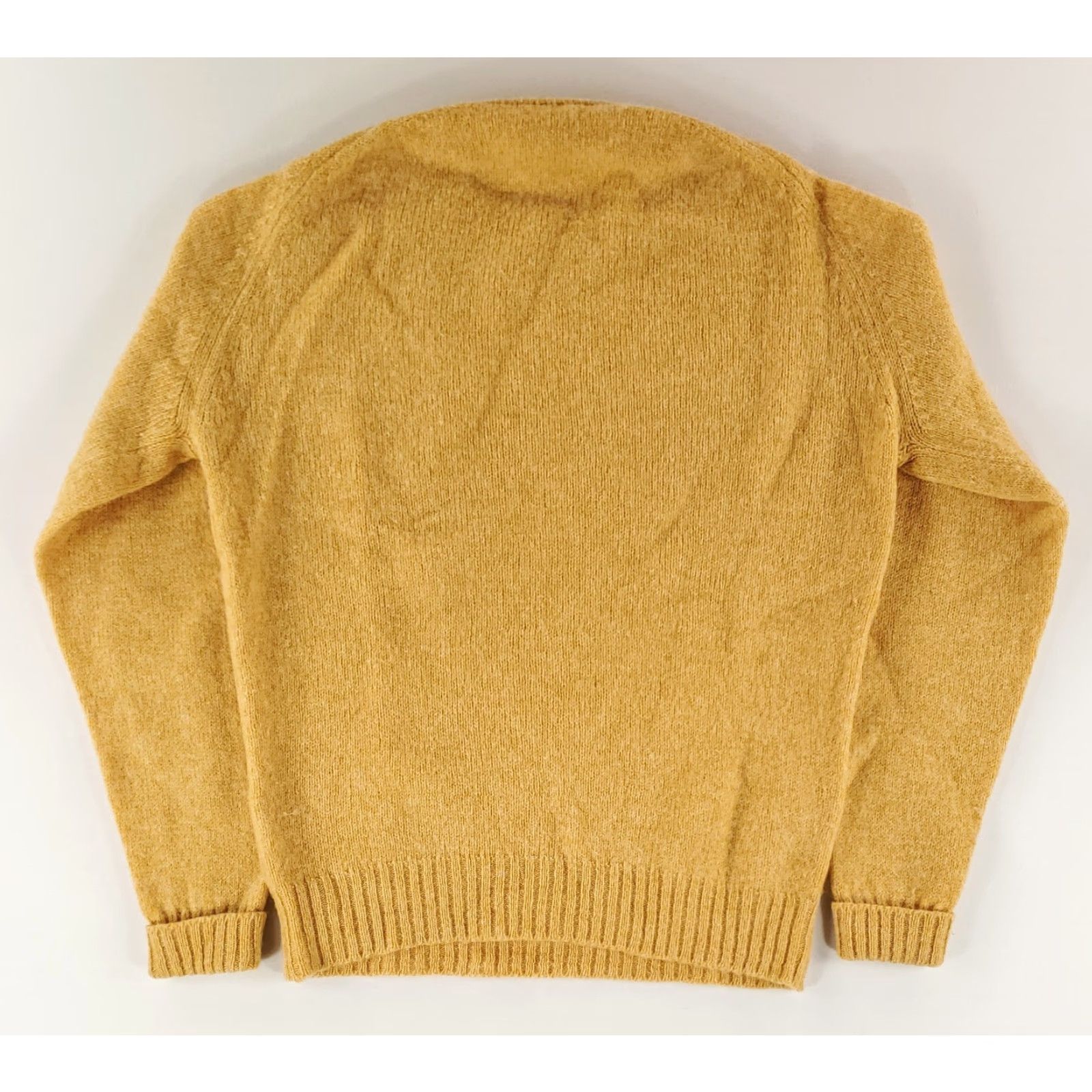 MooRER VINTAGE Cox Moore Sweater VTG 60s 70s 100% Wool Made England Yellow Crew Neck Mens L Size US L / EU 52-54 / 3 - 5 Thumbnail