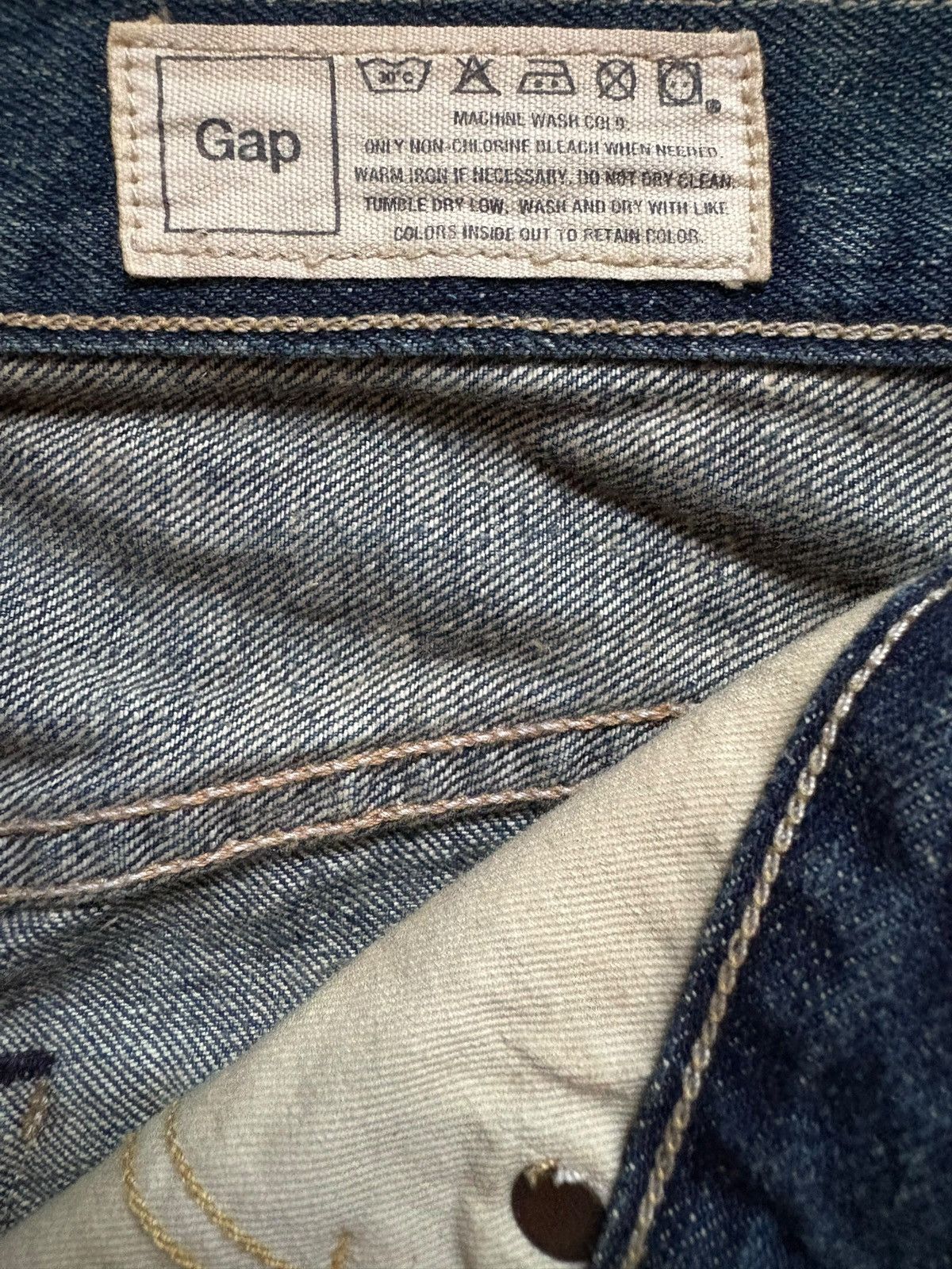 Gap Vintage Gap Rusty Mud Wash Distressed Loose Jeans Size US 33 - 10 Thumbnail