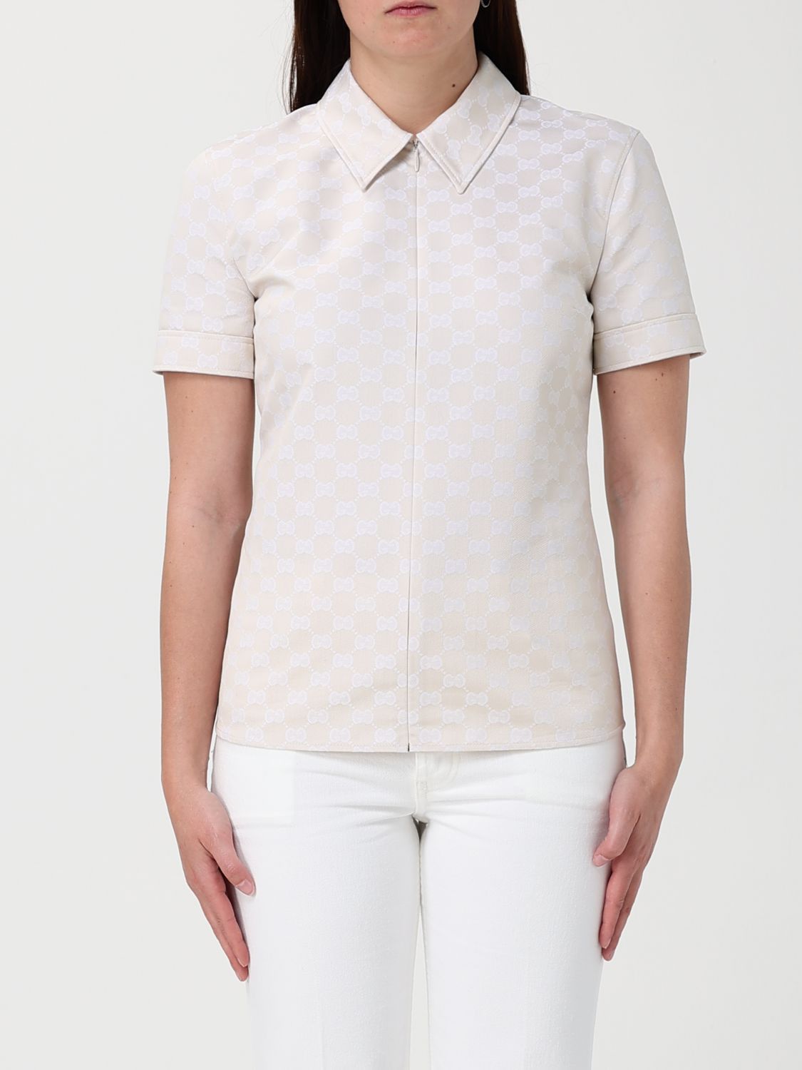 Gucci Gucci Shirt Woman Beige Size S / US 4 / IT 40 - 1 Thumbnail