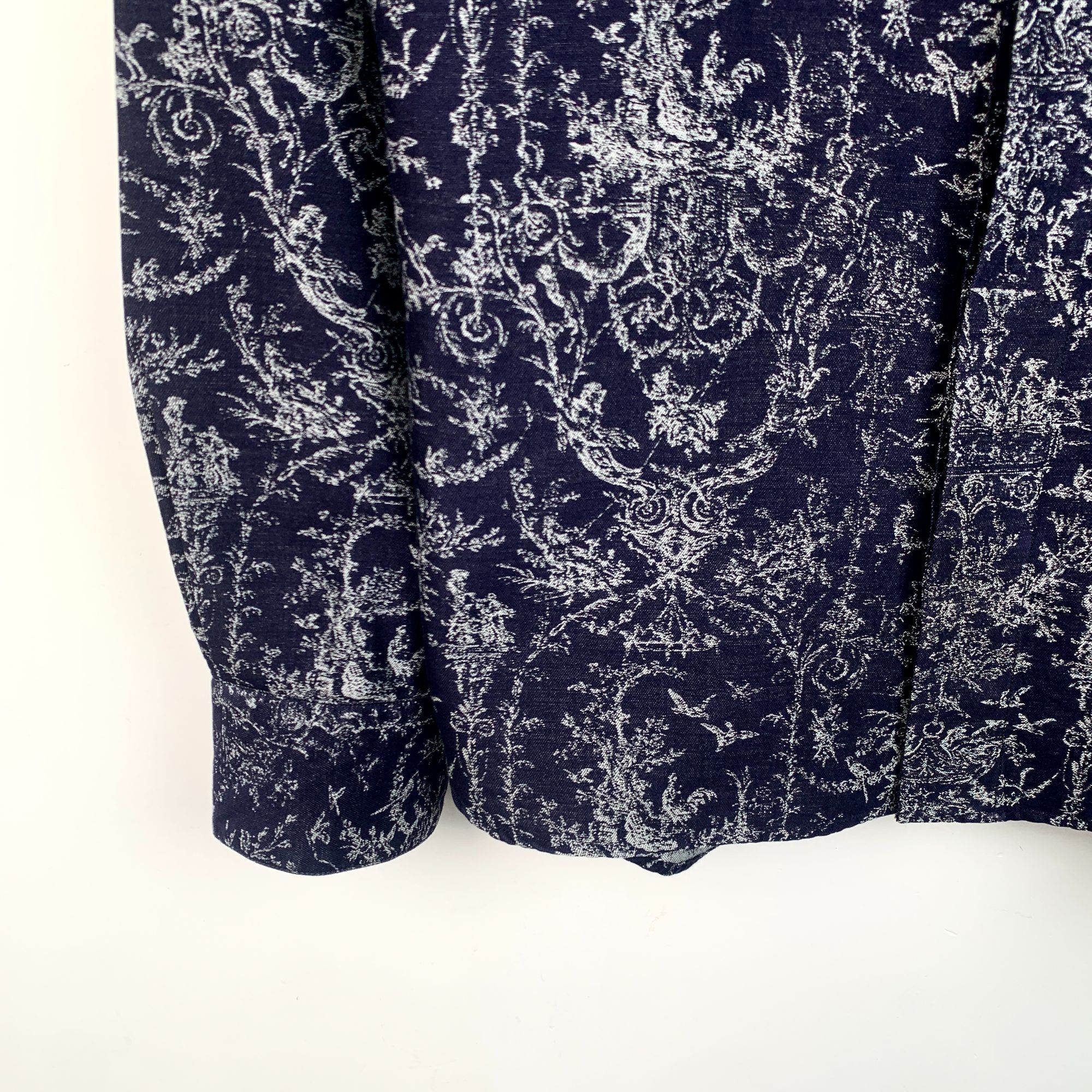 Dior Dior Navy & White Patterned Long-Sleeve Shirt Size Size US M / EU 48-50 / 2 - 4 Thumbnail