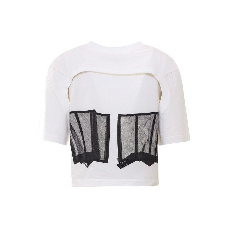 Alexander McQueen Alexander McQueen T-Shirt White Womens US M Corset Size M / US 6-8 / IT 42-44 - 4 Thumbnail