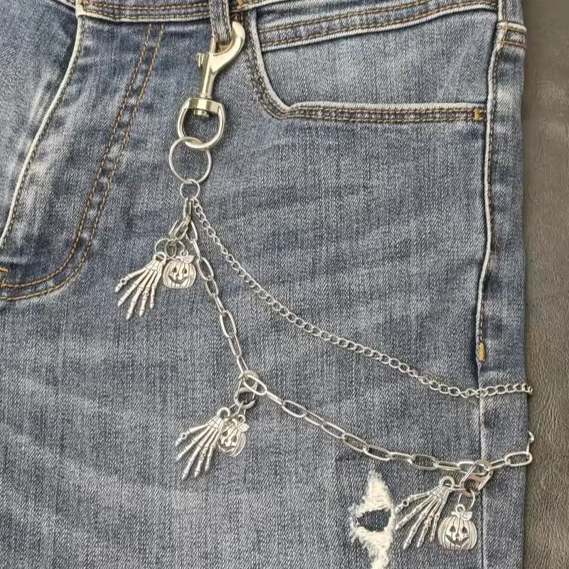 Other Halloween Pants Chain Unisex Pumpkin Head Skeleton Size ONE SIZE - 8 Thumbnail