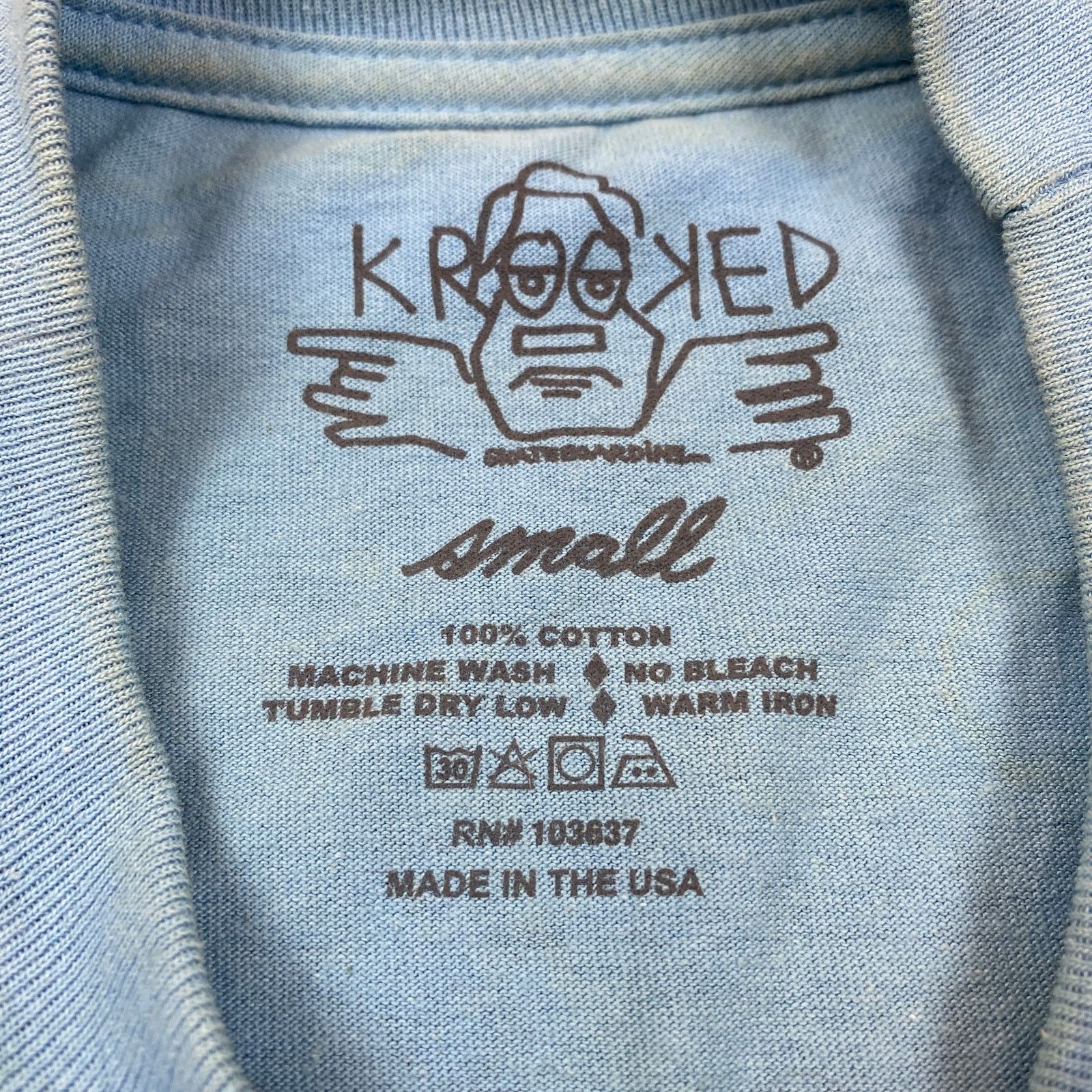 Krooked Krooked Skateboarding Love Hat T Shirt Men's S Size US S / EU 44-46 / 1 - 4 Thumbnail