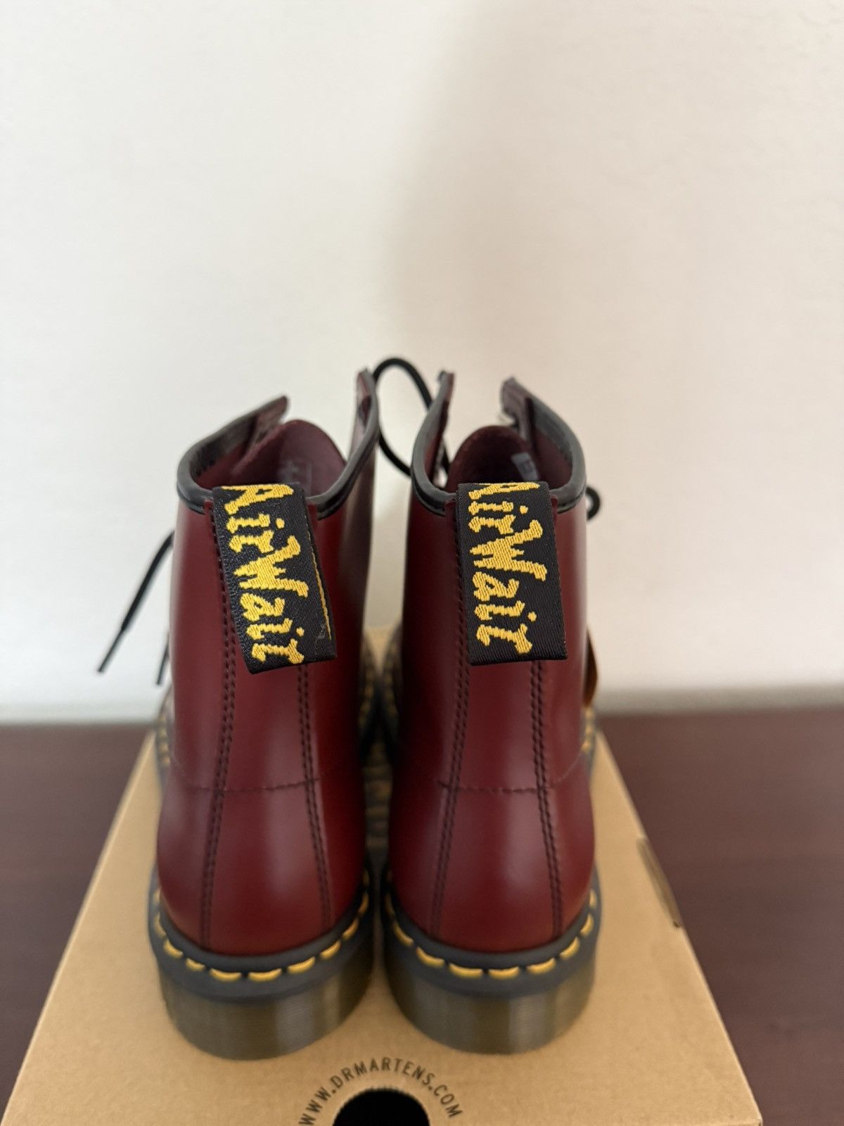 Dr. Martens NWT Dr. Martens 1460 Smooth Leather Lace Up Cherry Red Boots Size US 8 / EU 41 - 6 Thumbnail